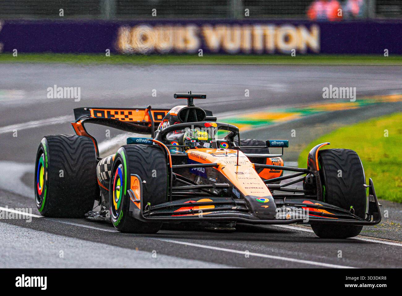 Oscar Piastri (aus) - McLaren Formel-1-Team - McLaren MCL39 - Mercedes beim Grand Prix 2025 von Louis Vuitton in Australien. Stockfoto