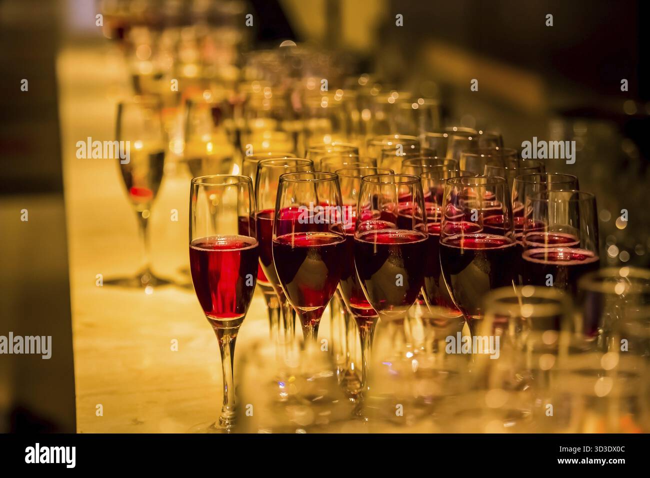 Wein Cocktail am Gala Dinner Bankett Veranstaltung willkommen Stockfoto