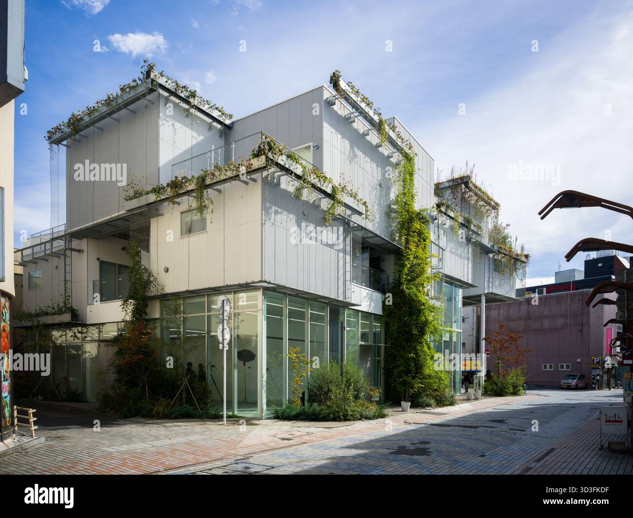 Maebashi Galleria Kunst und Leben in Gunma Japan, zeitgenössische Architektur entworfen von der japanischen Architektin Akihisa Hirata Stockfoto