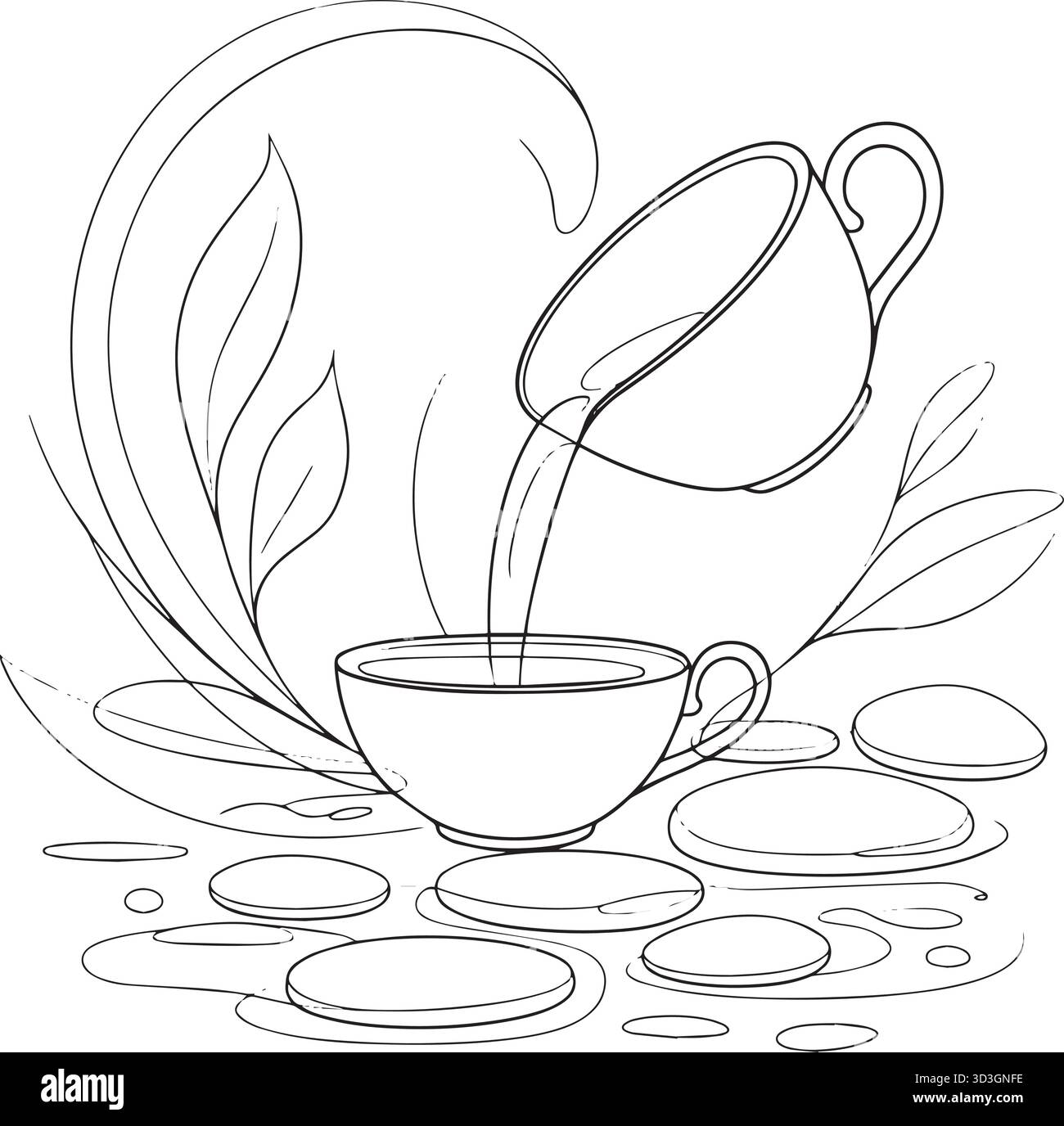 Dampfender heißer Kaffee, perfekt für Energieschub am Morgen. Stock Vektor