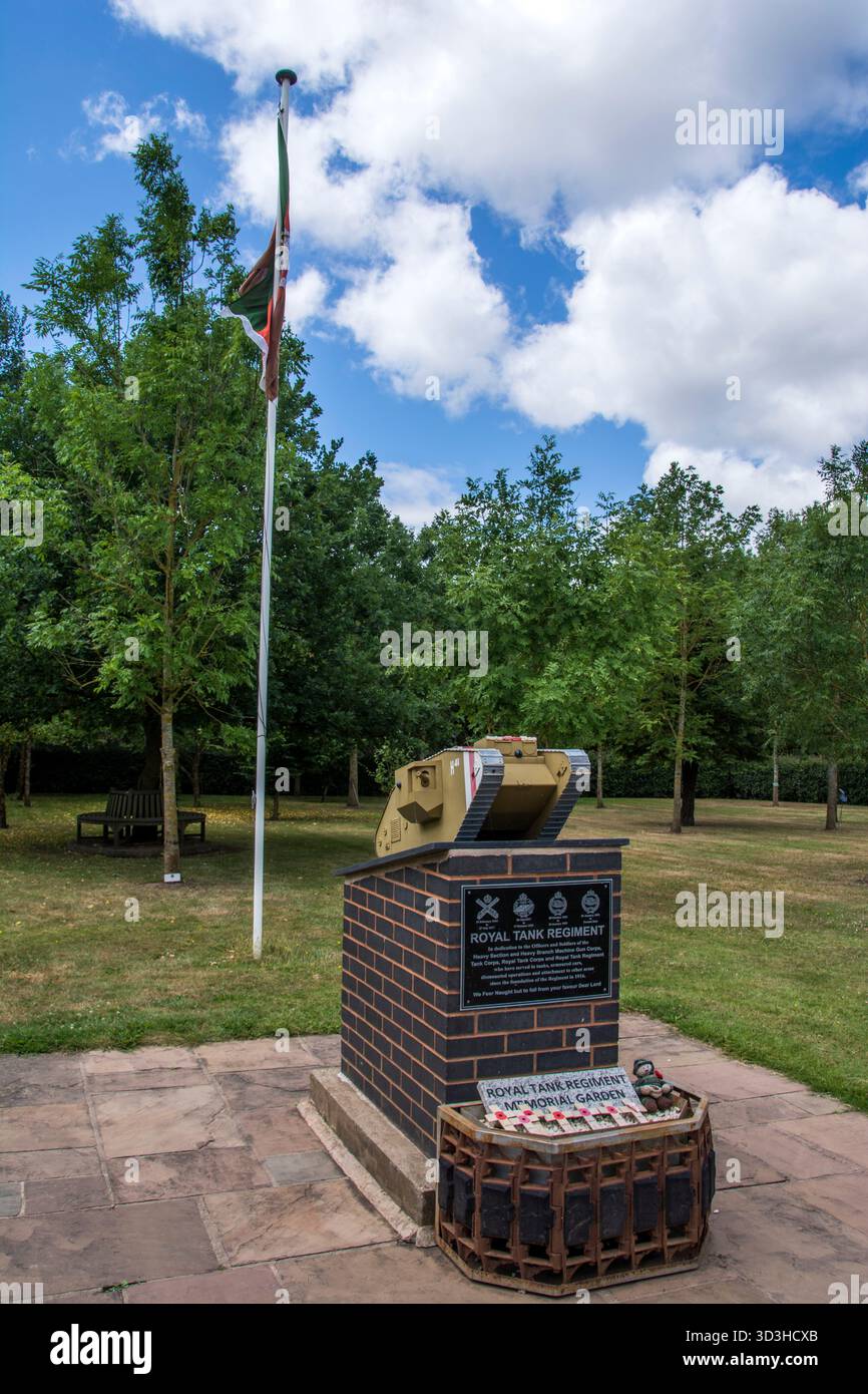 gedenkstätte für das königliche Panzerregiment für die Schlacht an der Somme Stockfoto