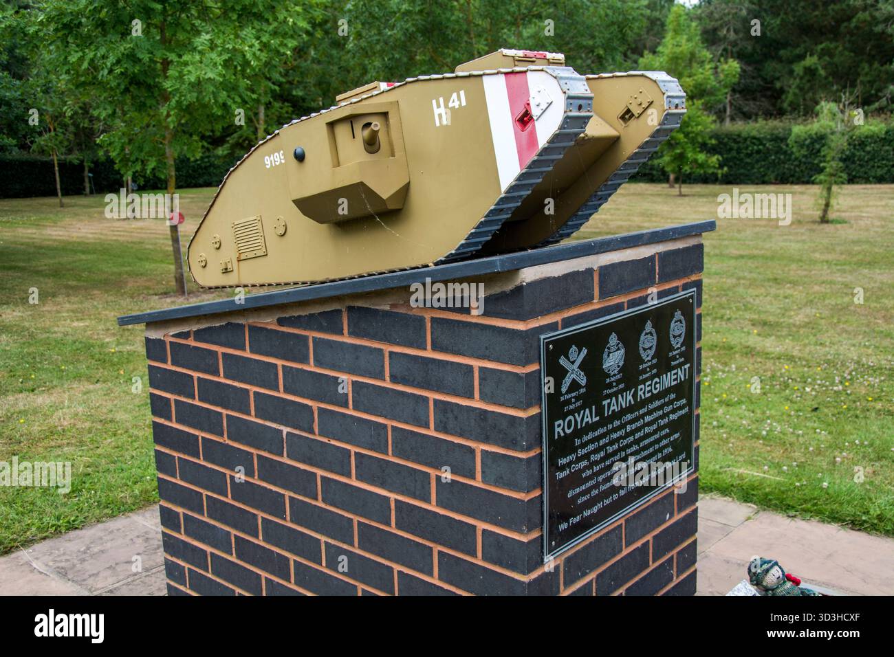 gedenkstätte für das königliche Panzerregiment für die Schlacht an der Somme Stockfoto