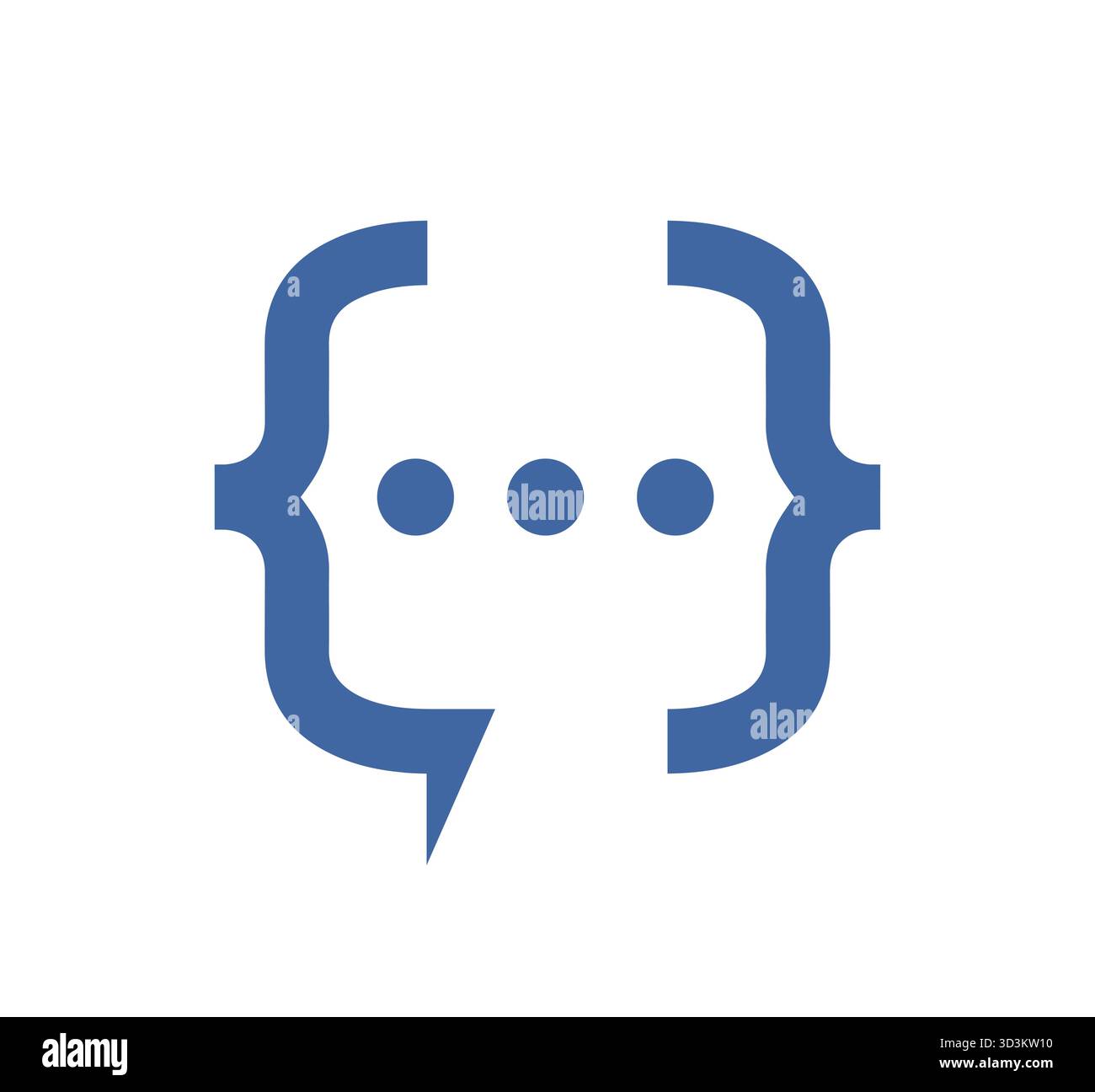 Modernes Code Talk-Logo mit Vektor-Design-Elementen und minimalistischer, technisch inspirierter Illustration für Entwickler Stock Vektor