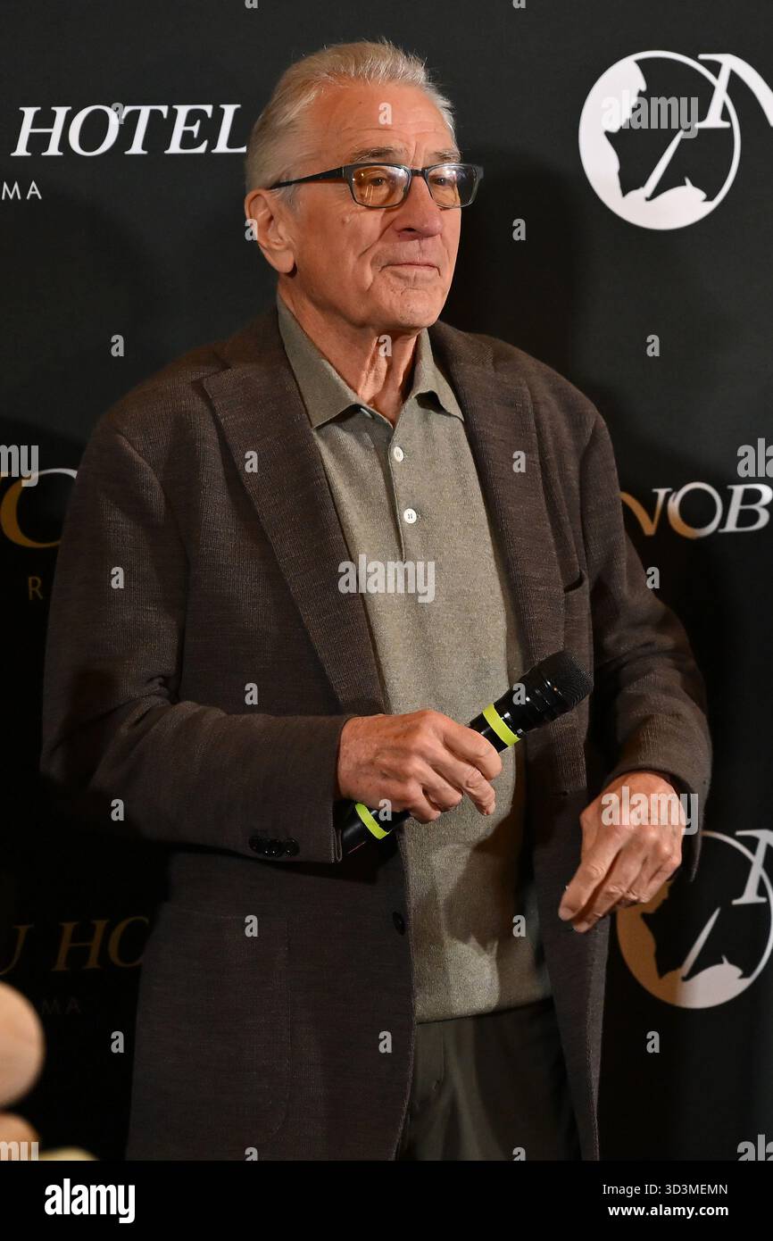 Robert de Niro nahm am 6. November 2025 an der Eröffnung des Nobu Hotels im Nobu Hotel Rome in Rom Teil Stockfoto
