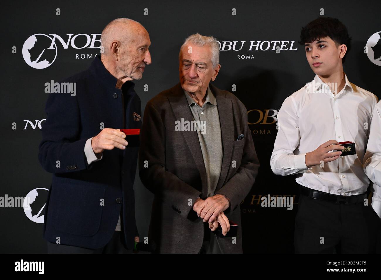 Meir Teper und Robert de Niro nehmen am 6. November 2025 in Rom, Italien, an der Eröffnung des Nobu Hotels im Nobu Hotel Rome Teil Stockfoto