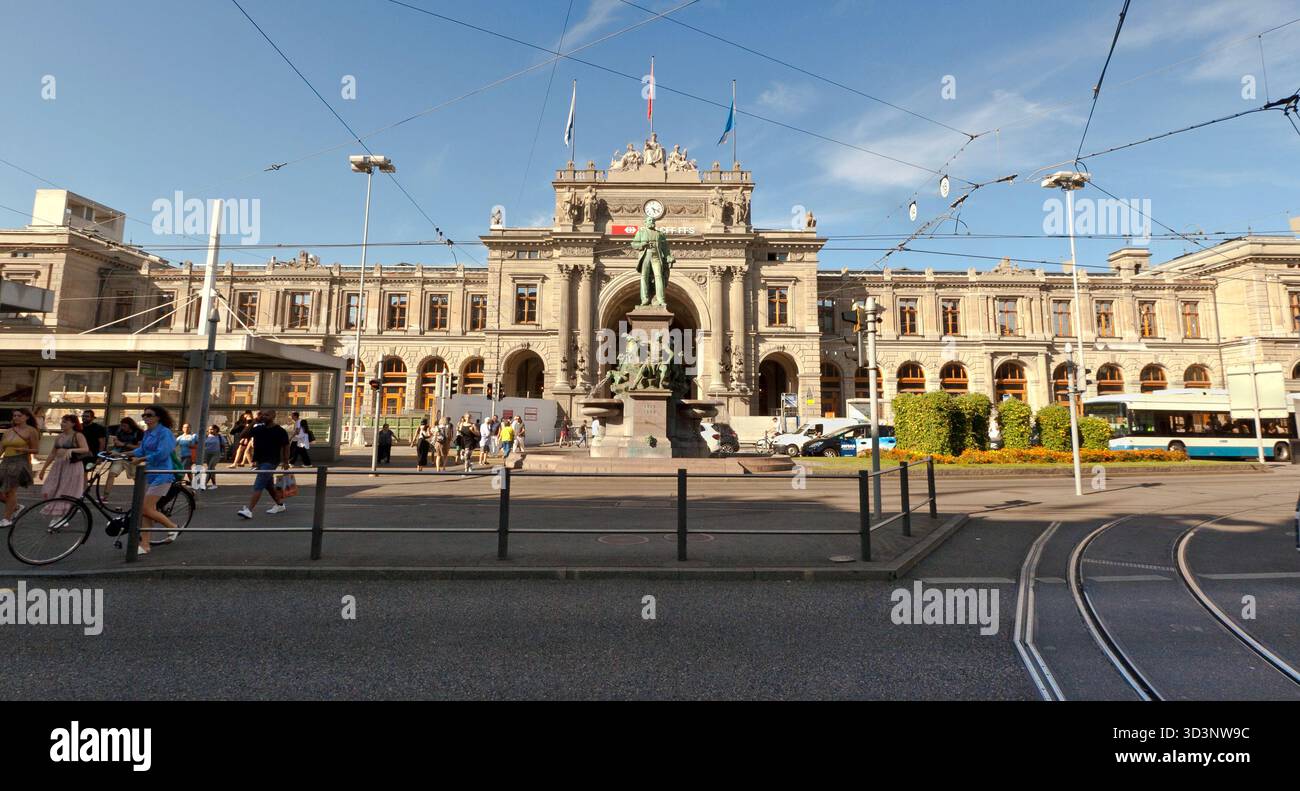 Fotos rund um die Schweizer Hauptstadt Zürich während eines europäischen Urlaubs in der Schweiz im Jahr 2023 Stockfoto