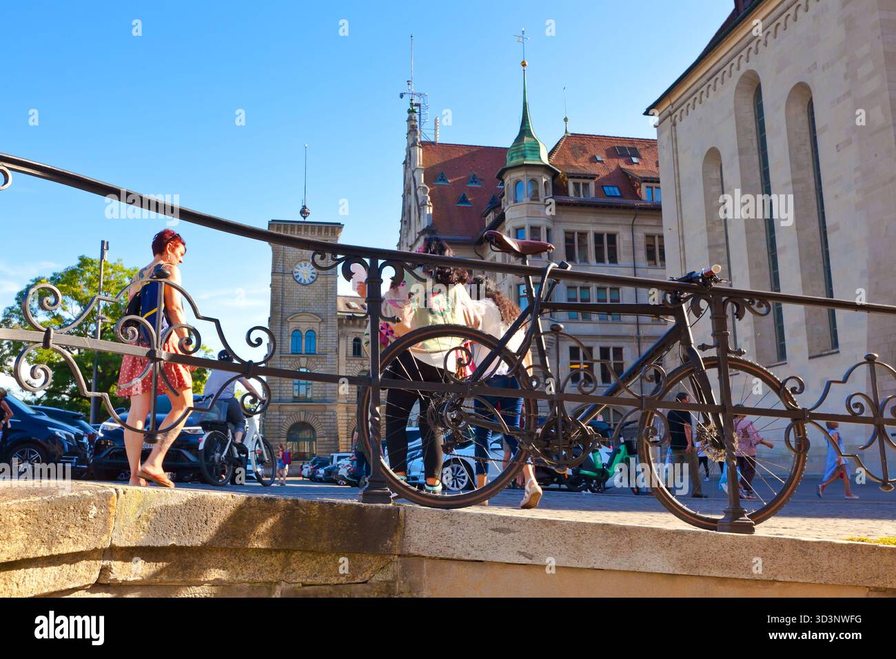 Fotos rund um die Schweizer Hauptstadt Zürich während eines europäischen Urlaubs in der Schweiz im Jahr 2023 Stockfoto