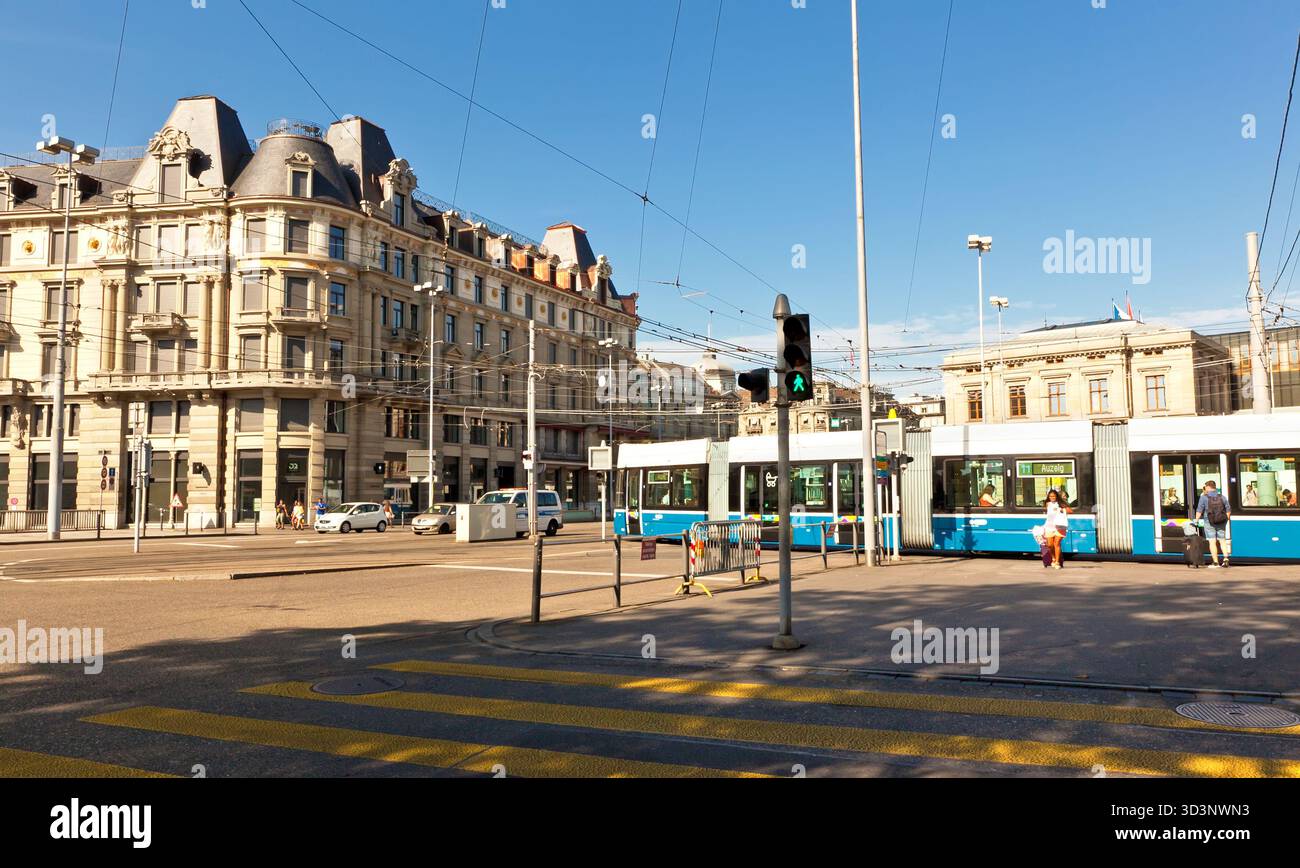 Fotos rund um die Schweizer Hauptstadt Zürich während eines europäischen Urlaubs in der Schweiz im Jahr 2023 Stockfoto