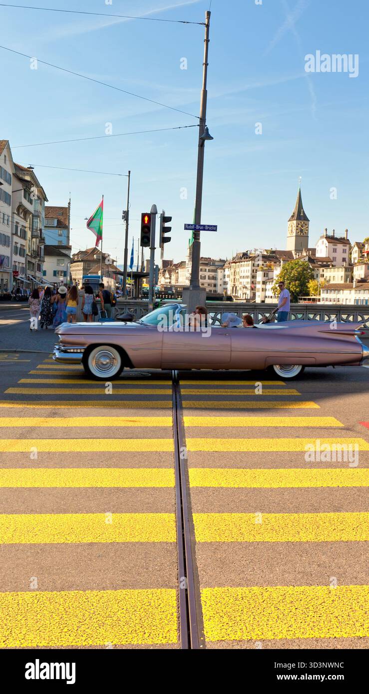Fotos rund um die Schweizer Hauptstadt Zürich während eines europäischen Urlaubs in der Schweiz im Jahr 2023 Stockfoto