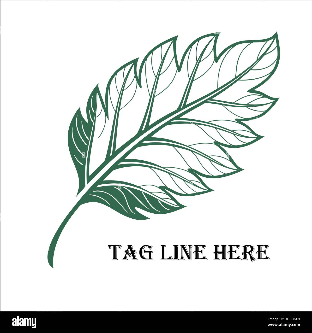 Modernes Green Leaf Logo – umweltfreundliches Minimal Nature Design im Gradient Vector Style für nachhaltiges Branding Stock Vektor