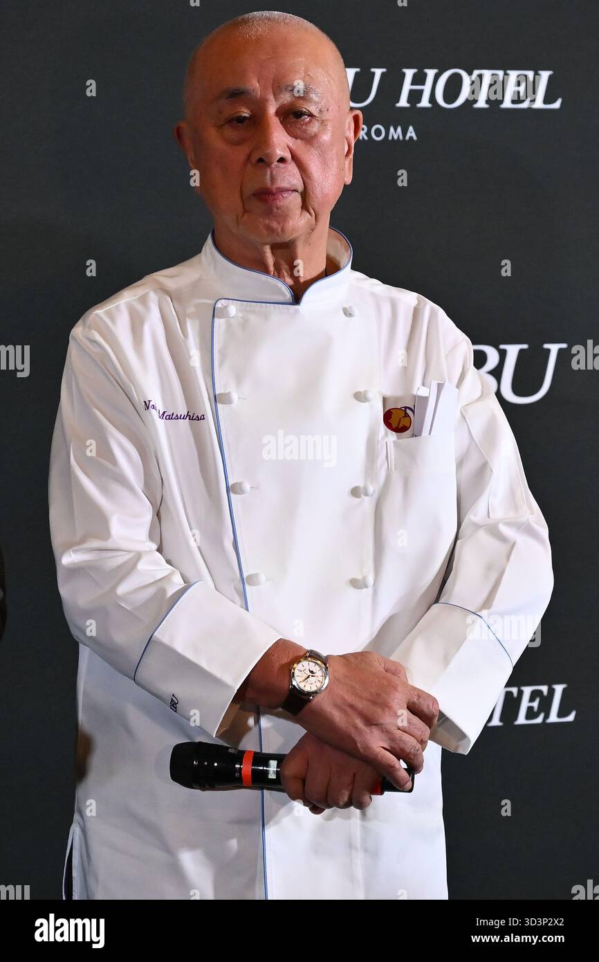Rom, Italien. November 2025. Nobu Matsuhisa nimmt am 6. November 2025 an der Eröffnung des Nobu Hotels im Nobu Hotel Rome in Rom Teil. (Foto: Domenico Cippitelli/NurPhoto) Credit: NurPhoto SRL/Alamy Live News Stockfoto