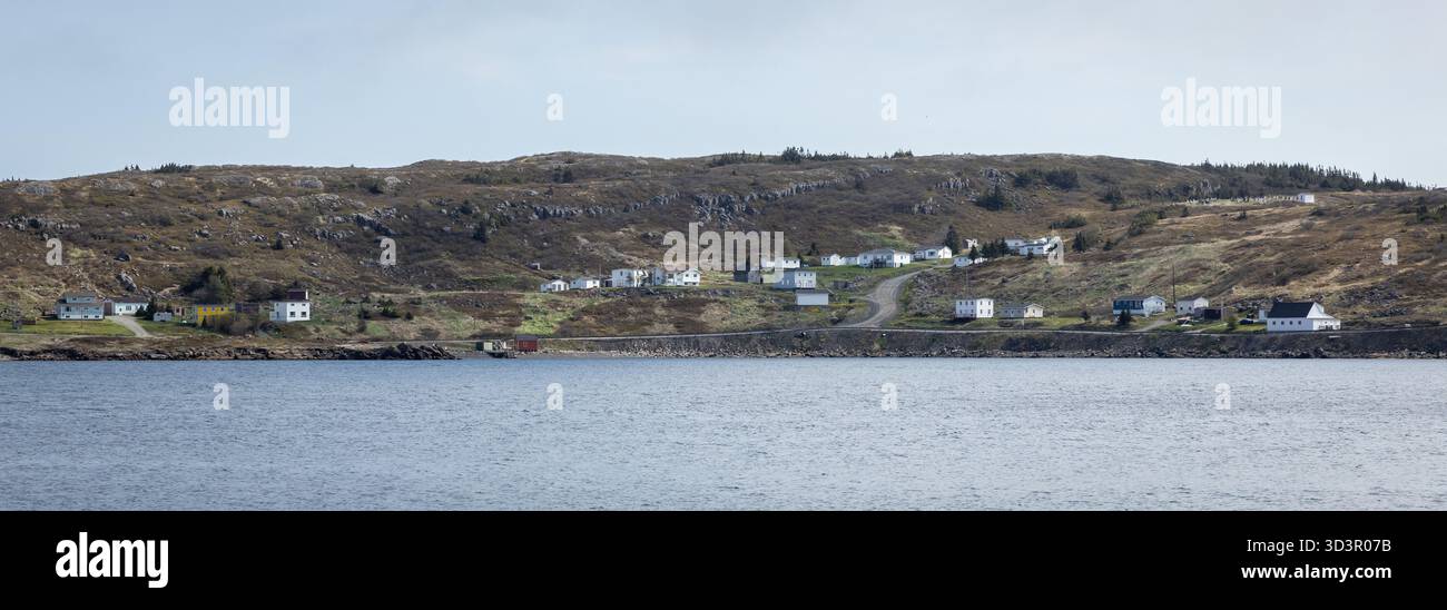 Panoramablick auf eine kleine Gemeinde Stockfoto