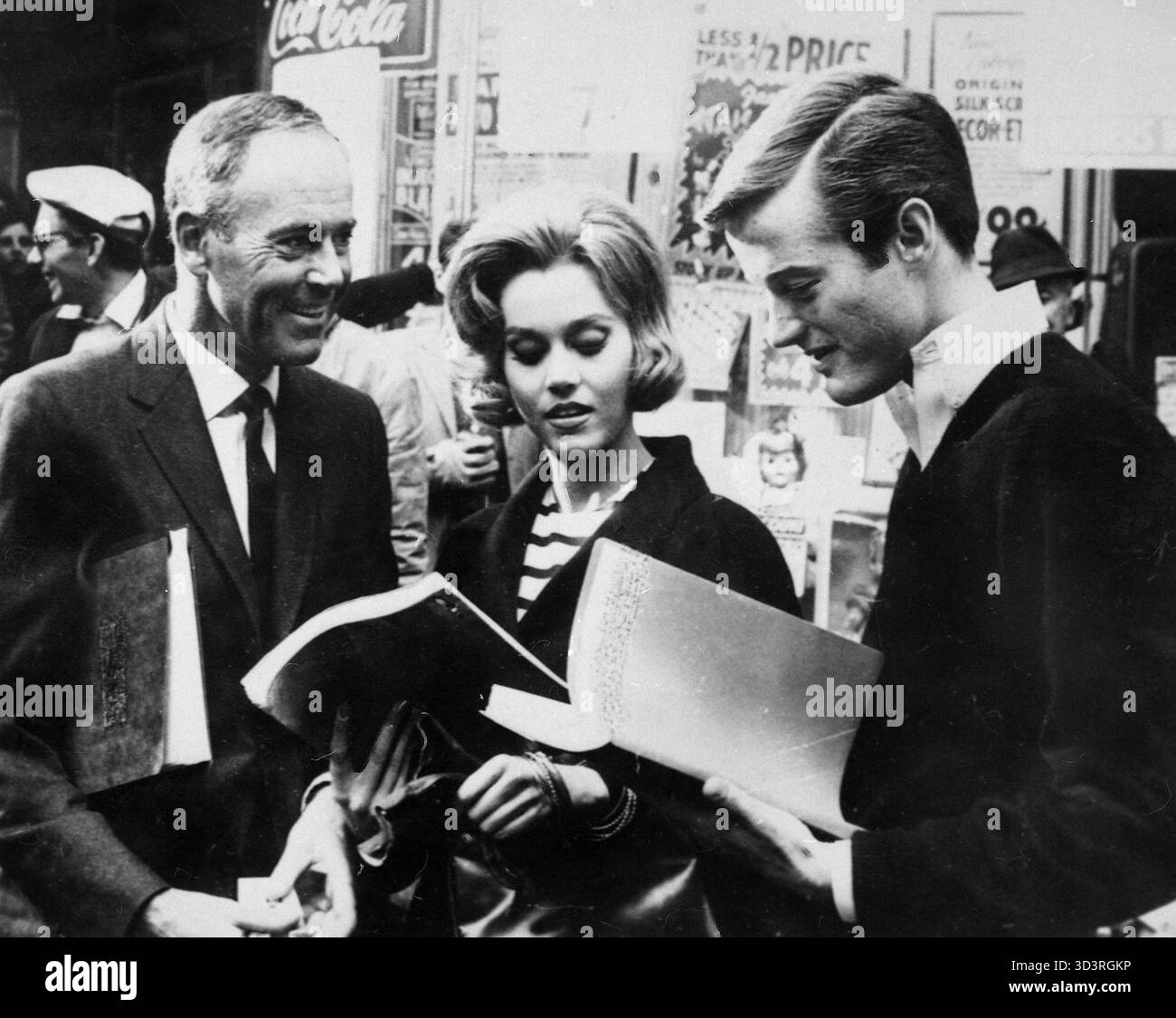 US-amerikanische Schauspieler Henry, Jane und Peter Fonda, USA 1963 Stockfoto