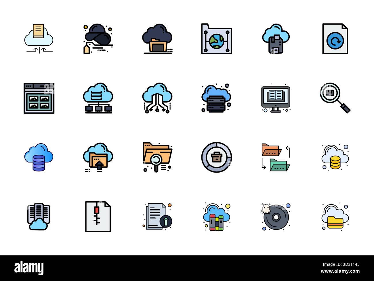 Vektorpaket mit 24 Zeilen gefüllten Pixeln, inspiriert vom digitalen Archiv, in 256 x 256 Auflösung, ideal für skalierbare und kreative des Stock Vektor