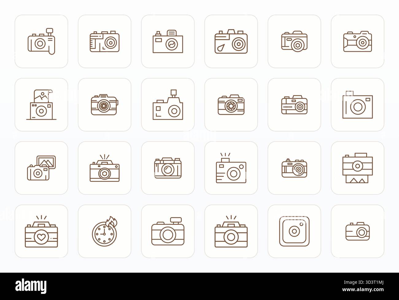 Ausgeklügeltes Paket mit 24 Vektorsymbolen für Snapshot, entwickelt mit Retina Ready Detail Enhanced Clarity für professionelle Anwendungen. Stock Vektor