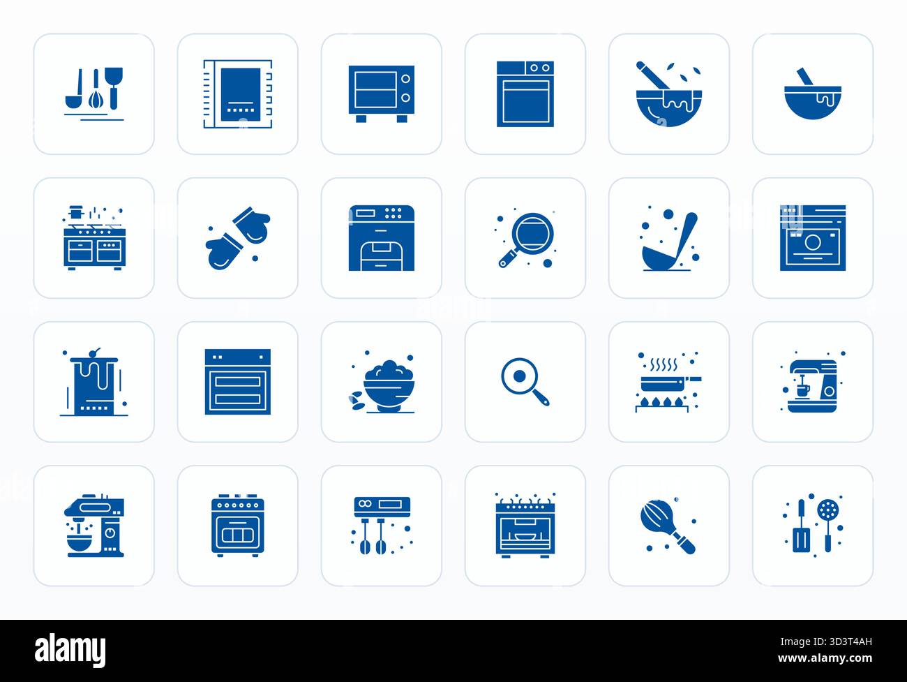 Ultimative Sammlung von 24 Vektorsymbolen, die Bake in Glyphe-Ästhetik darstellen, optimiert mit 256 x 256 Display perfekte Auflösung für maximale Wirkung. Stock Vektor