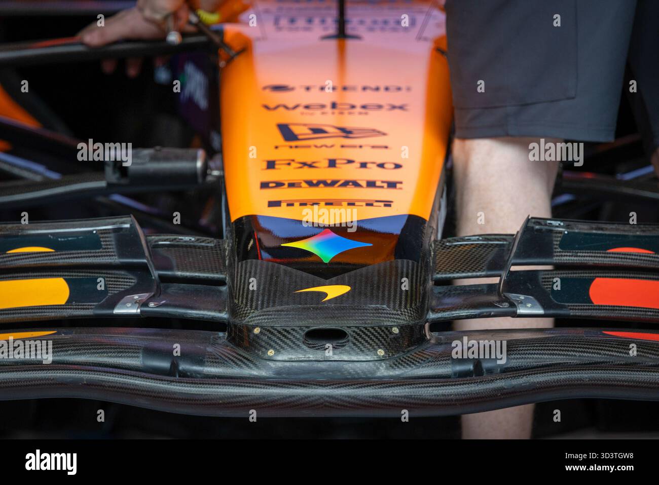 McLaren F1 Team während des Medientages der Formel 1 MSC Cruises São Paulo Grand Prix 2025 im Autódromo José Carlos Pace, São Paulo, Brasilien, vor Runde 21 von 24 der FIA Formel 1 Weltmeisterschaft 2025 (6.–9. November 2025). (Credits: Unicode Images/Alamy Live News) Stockfoto