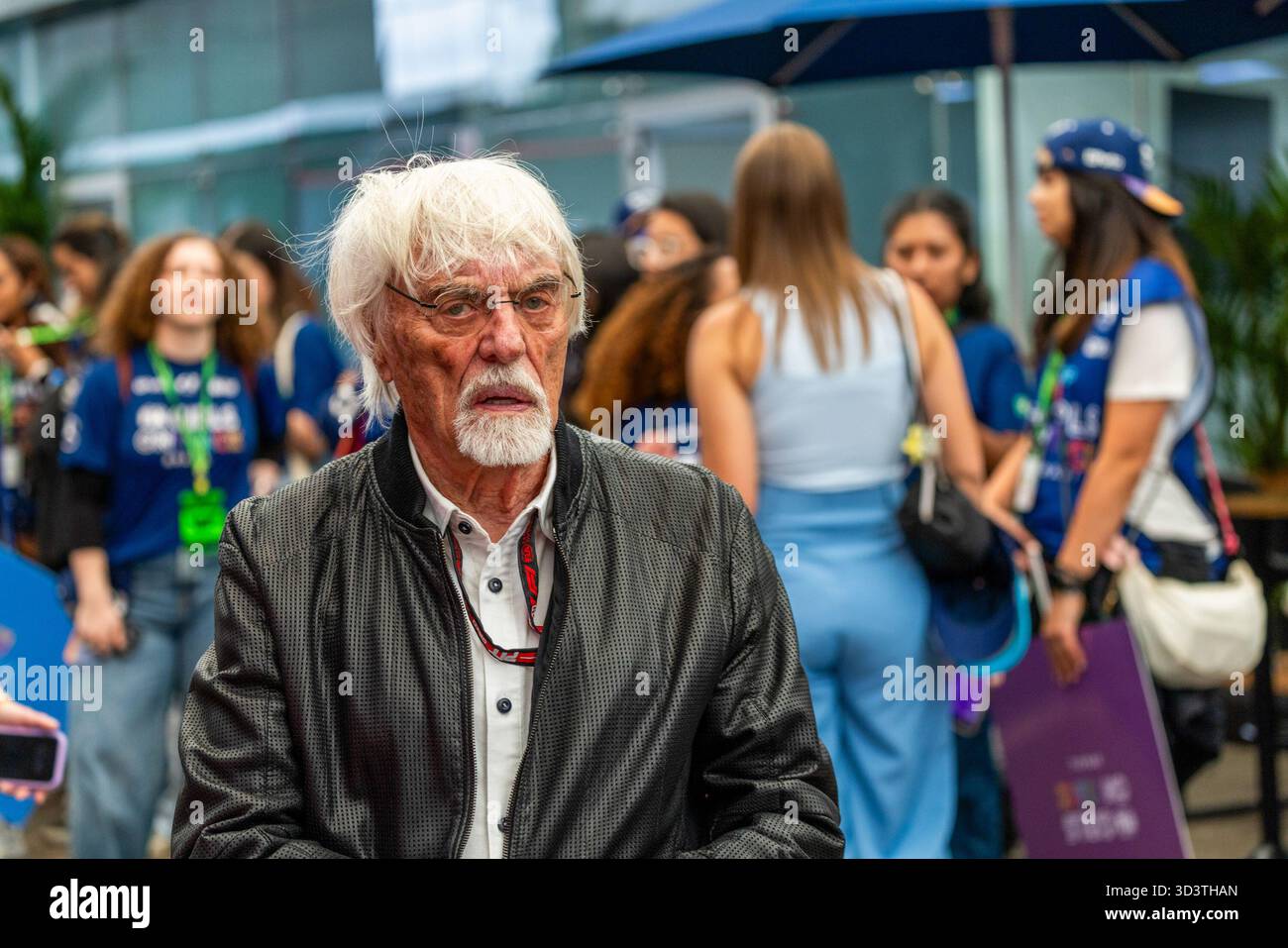 Bernie Ecclestone (GBR) ehemaliger CEO des Formel-1-Managements während des Medientages des Formel-1-MSC Cruises São Paulo Grand Prix 2025 in Autódromo José Carlos Pace, São Paulo, Brasilien, vor Runde 21 von 24 der FIA Formel-1-Weltmeisterschaft 2025 (6.–9. November 2025). (Credits: Unicode Images/Alamy Live News) Stockfoto