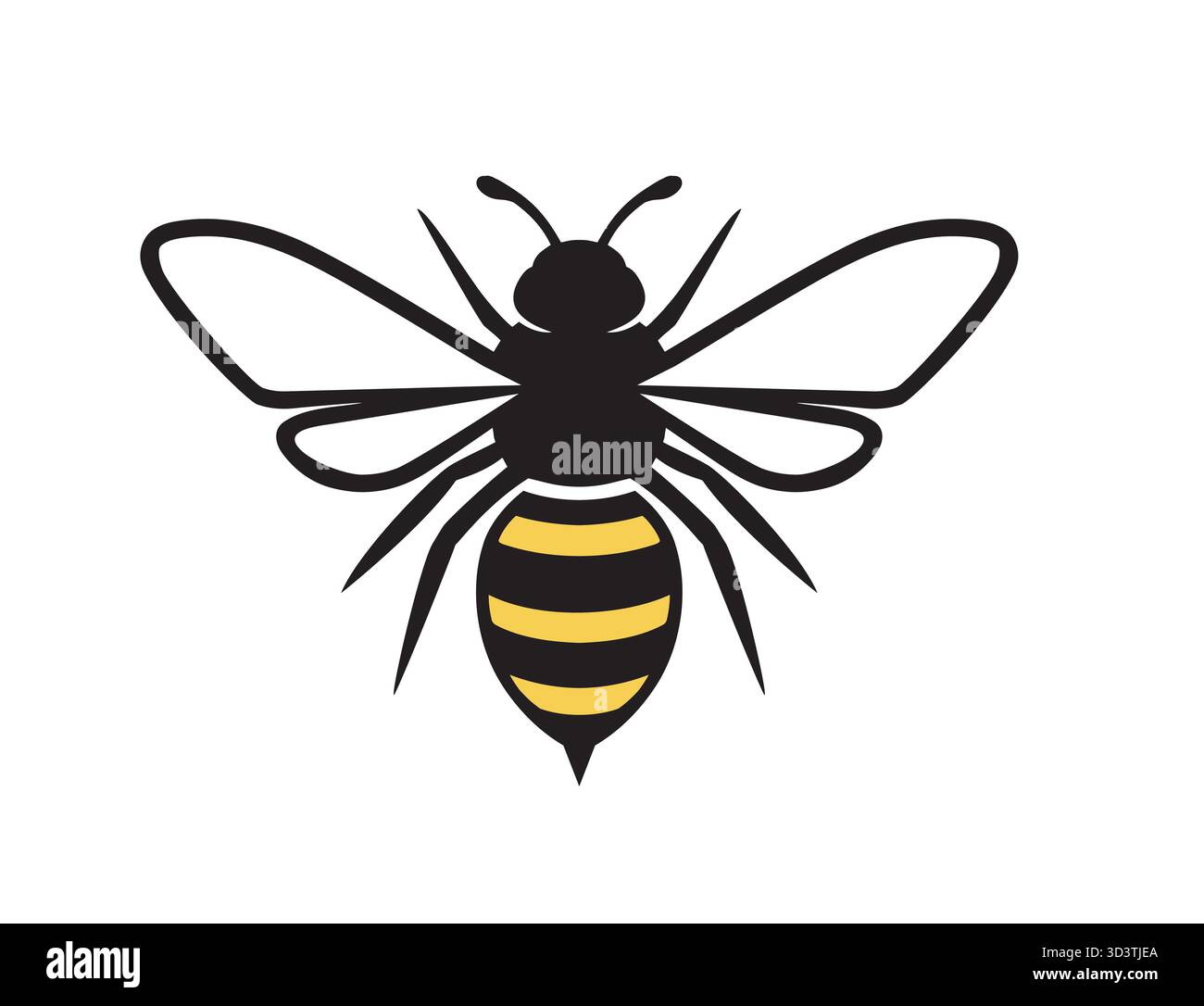 Bee Logo Geometric Insect Design Vector Design Symbol Minimal Shape Illustration Stock Vektor