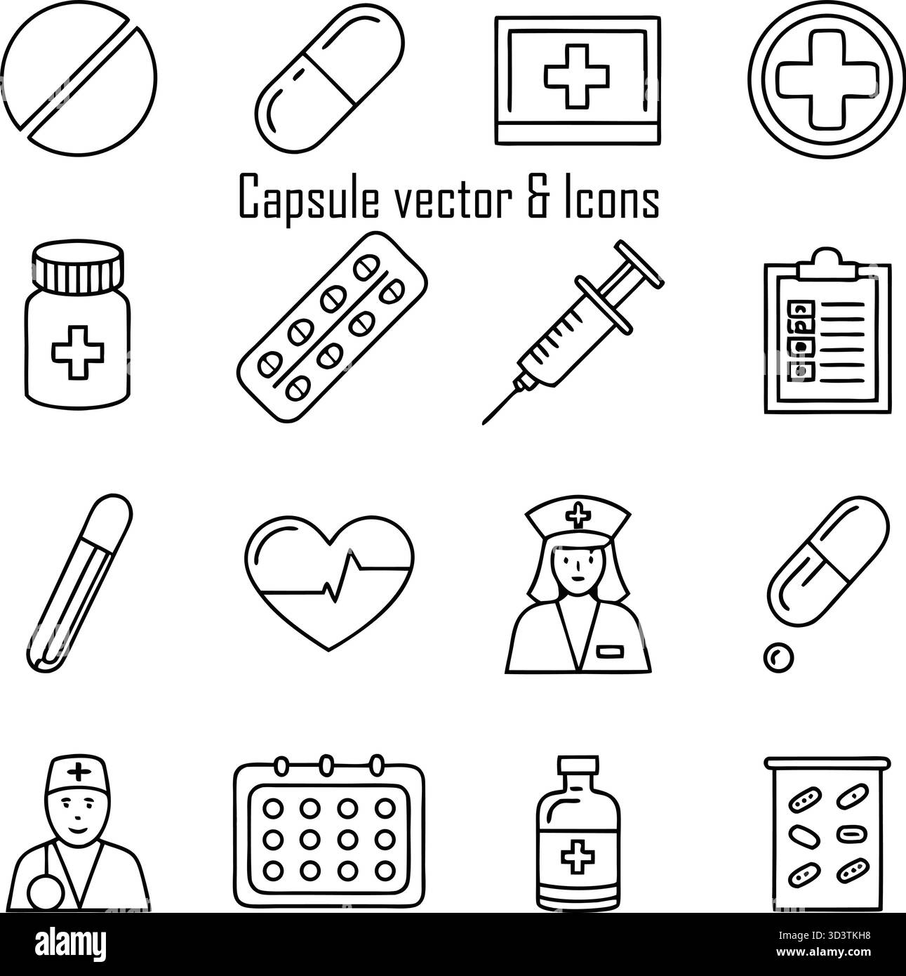Medizin, Raumfahrt und modernes Technologiekonzept Stock Vektor