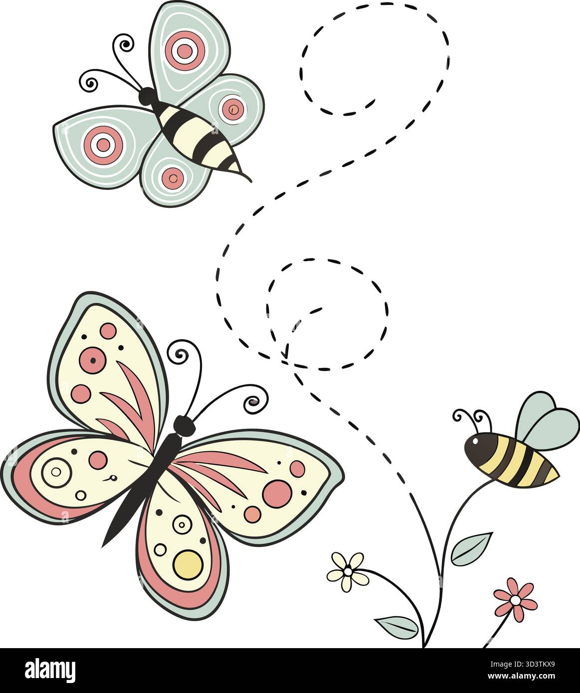 Nahaufnahme eines Honey Bee – Pollination and Nature Wildlife Concept Stock Vektor