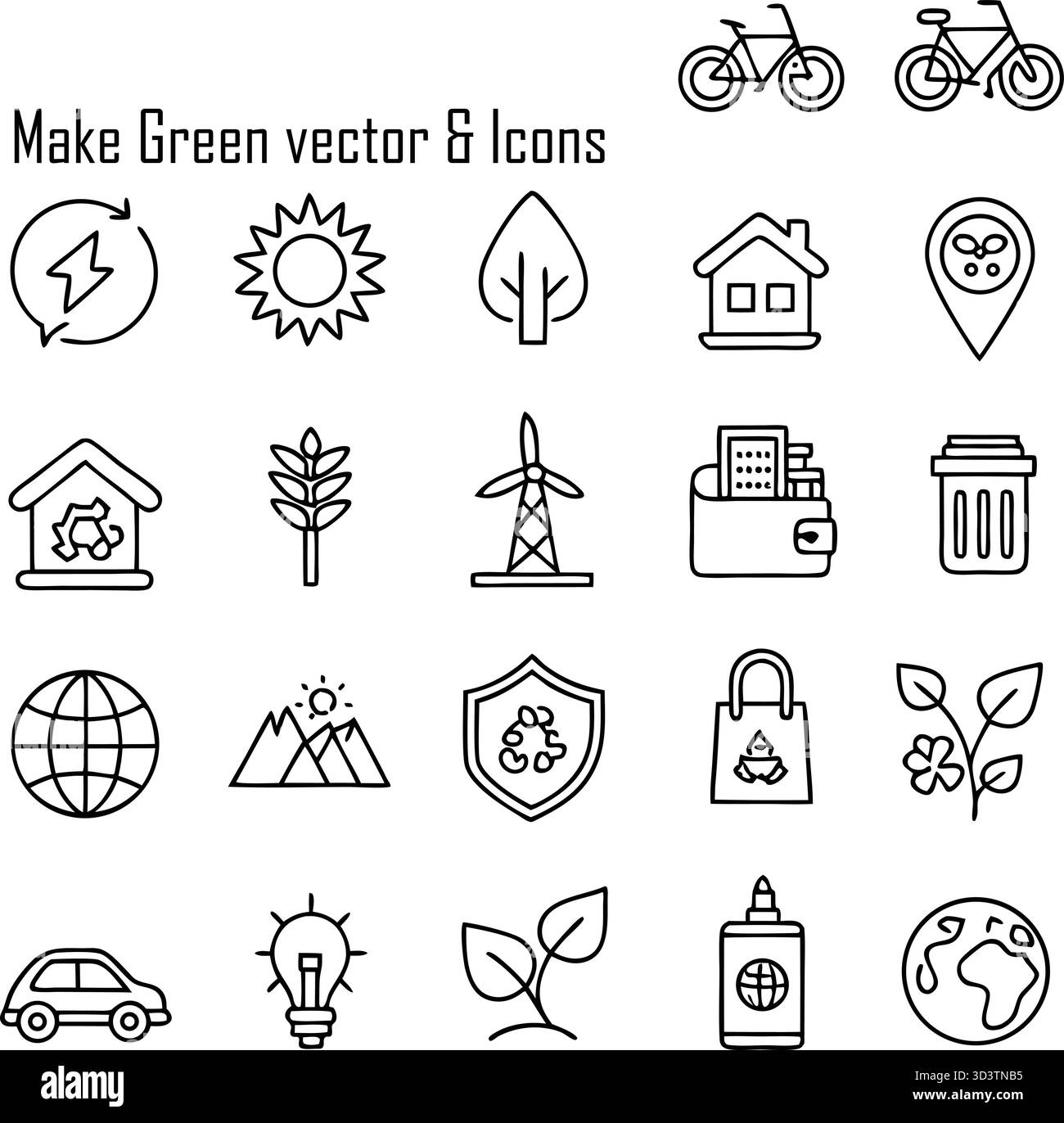 Nachhaltigkeit, umweltfreundlicher Lebensstil und umweltbewusstes Konzept Stock Vektor
