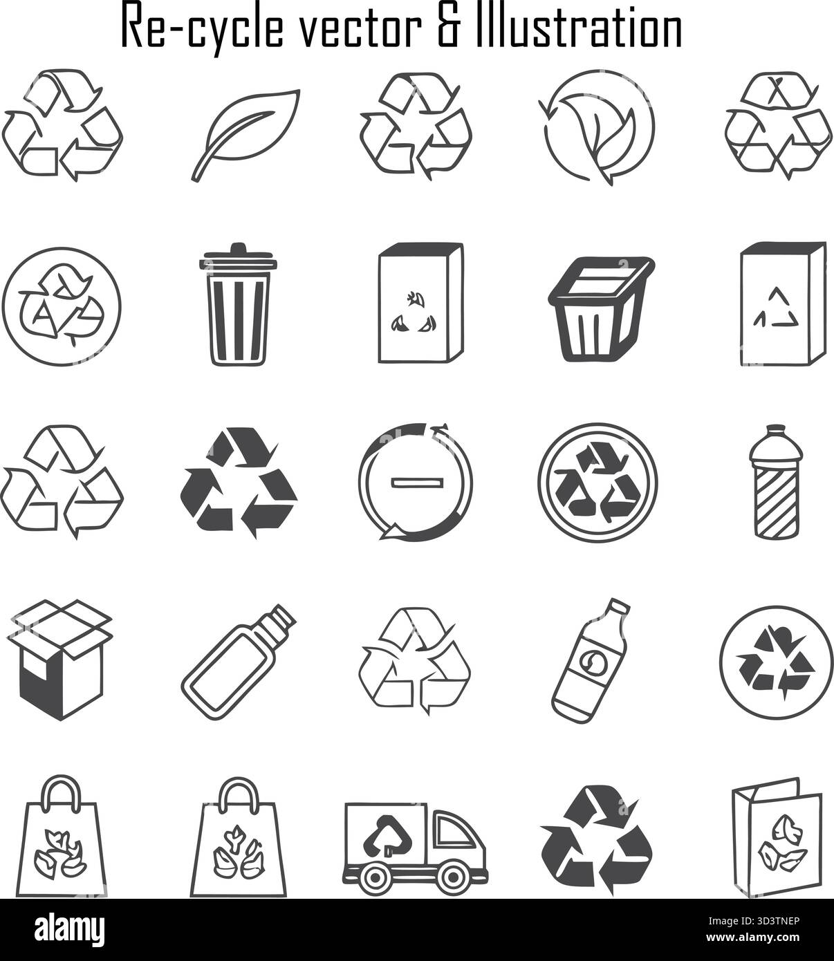 Nachhaltigkeit, Abfallwirtschaft und umweltfreundliches Lifestyle-Konzept Stock Vektor