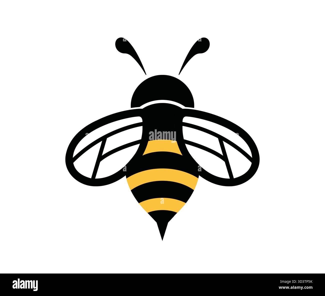 Creative Bee Queen Logo BEE mit Kronenvektorsymbol Stock Vektor