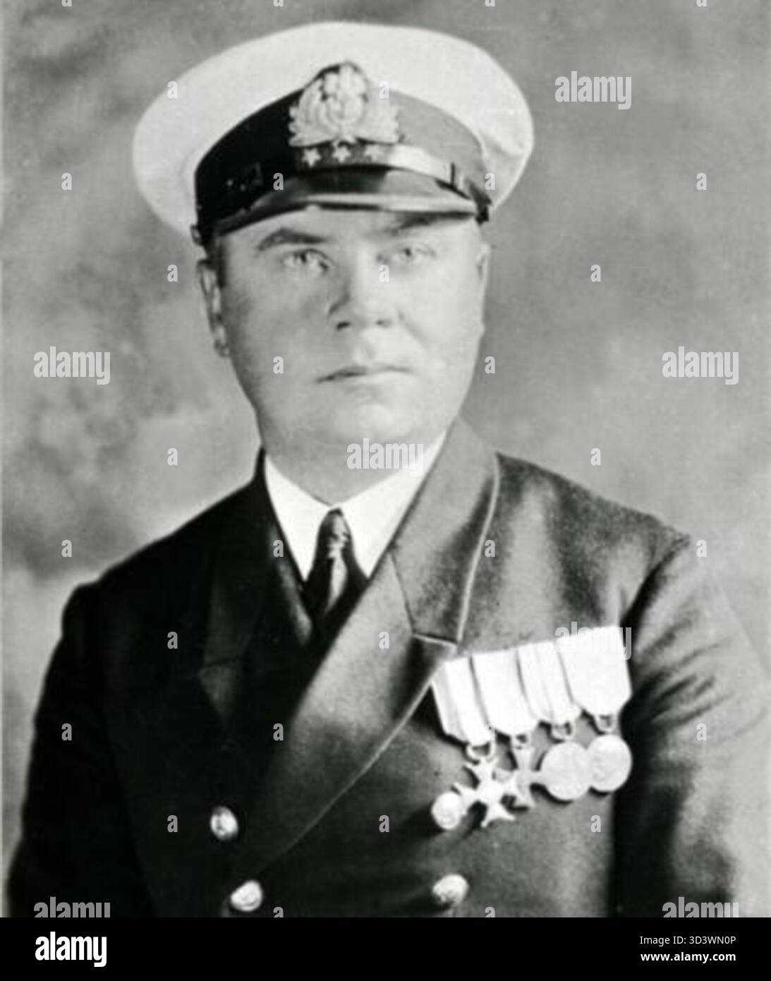 Porträt des 2. Lieutenant Commander Stefan Kwiatkowski, dessen Militärdienst ein wichtiger Teil der Geschichte des frühen 20. Jahrhunderts ist. Stockfoto