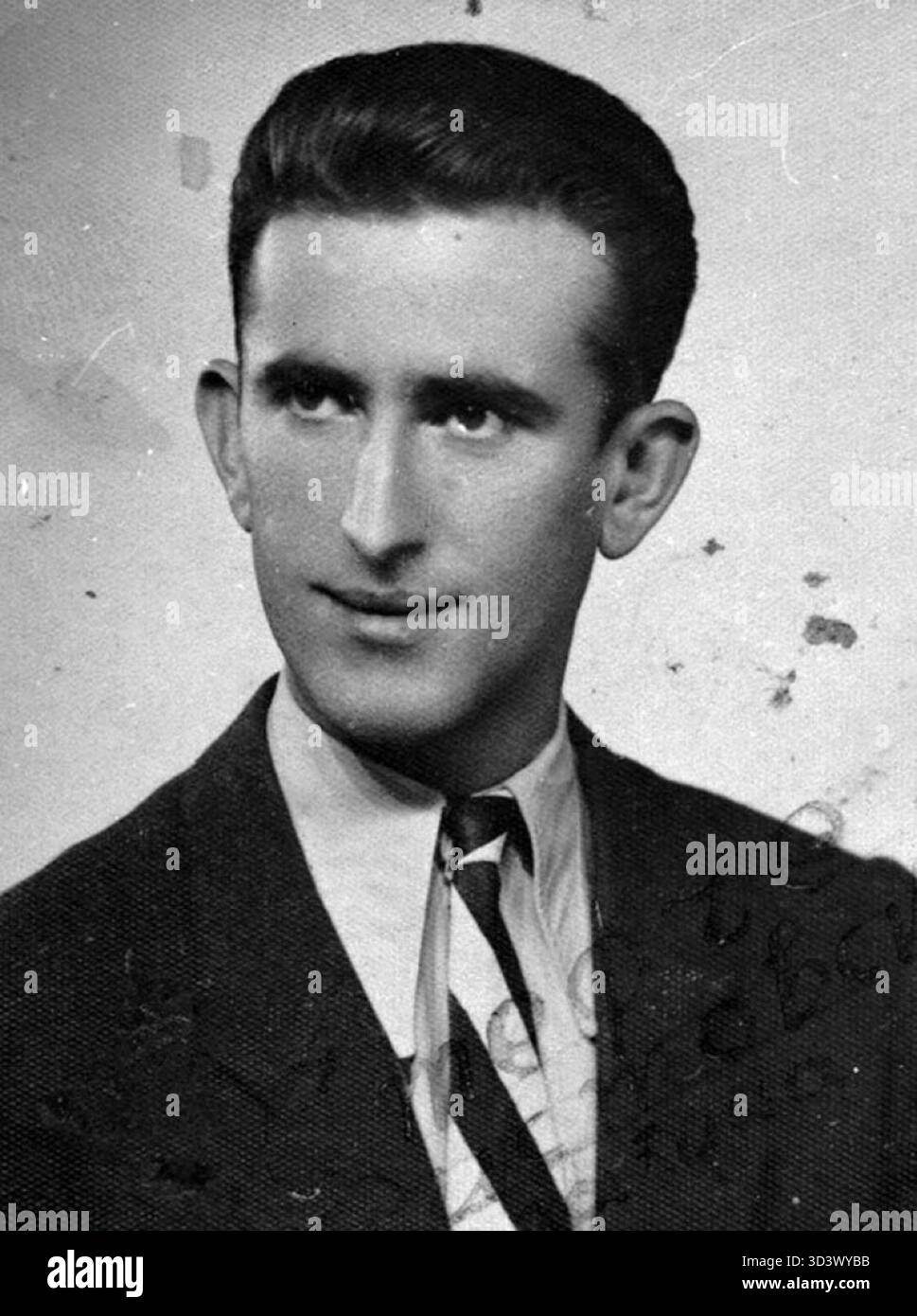 Stevo Hristovski war ein mazedonischer Partisanenkämpfer, der während des Zweiten Weltkriegs aktiv war. Hristovskis Image repräsentiert die Widerstandsbewegung auf dem Balkan während des Krieges (1920–1943). Stockfoto