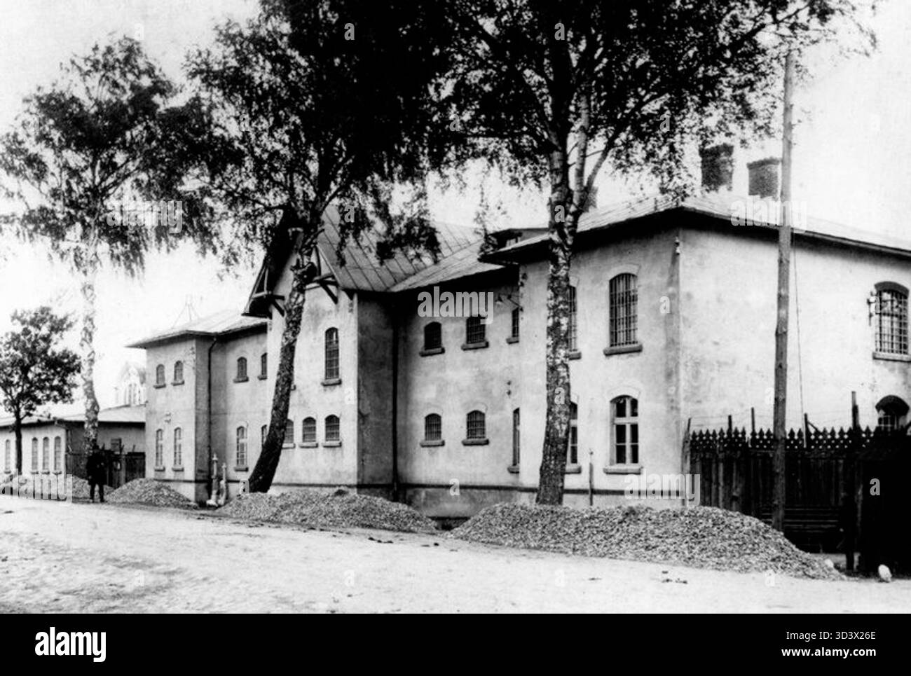 In den 1930er Jahren waren die Häftlinge des Neumann-Sass-Prozesses im Gefängnis der Schwere Arbeit in Kretinga untergebracht Das Gefängnis wurde 1939 auf Befehl von Ernst Neumann zerstört. Stockfoto