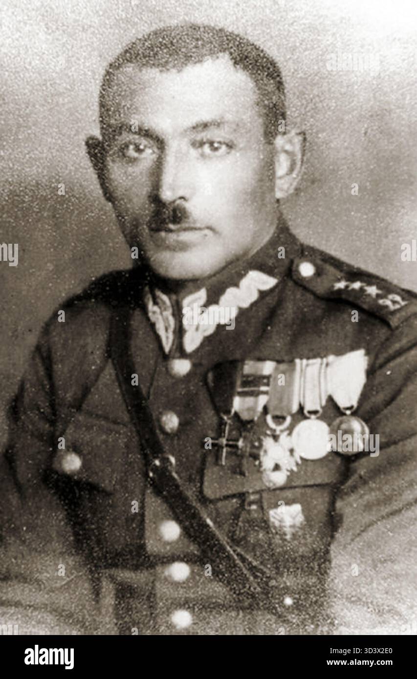 Walerian Tumanowicz (1894–1947) war ein Major der polnischen Armee. Sein Leben und seine militärische Karriere waren geprägt von seinem Dienst vor und während des Zweiten Weltkriegs. Er spielte eine aktive Rolle bei der Verteidigung Polens in den turbulenten Jahren vor und während des Krieges. Stockfoto