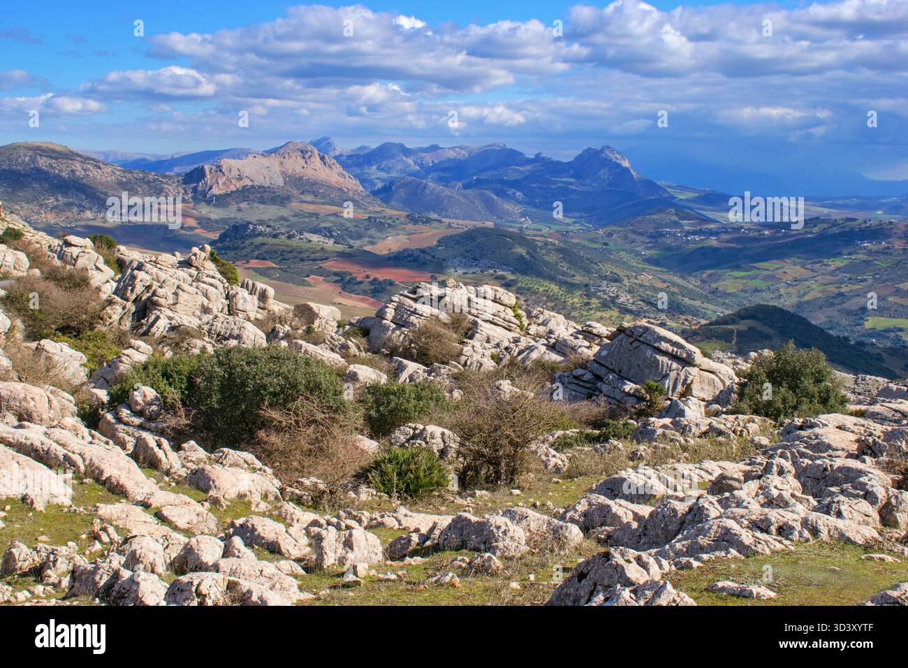 El Torcal de Antequera, Naturschutzgebiet, Provinz Málaga, Spanien Stockfoto