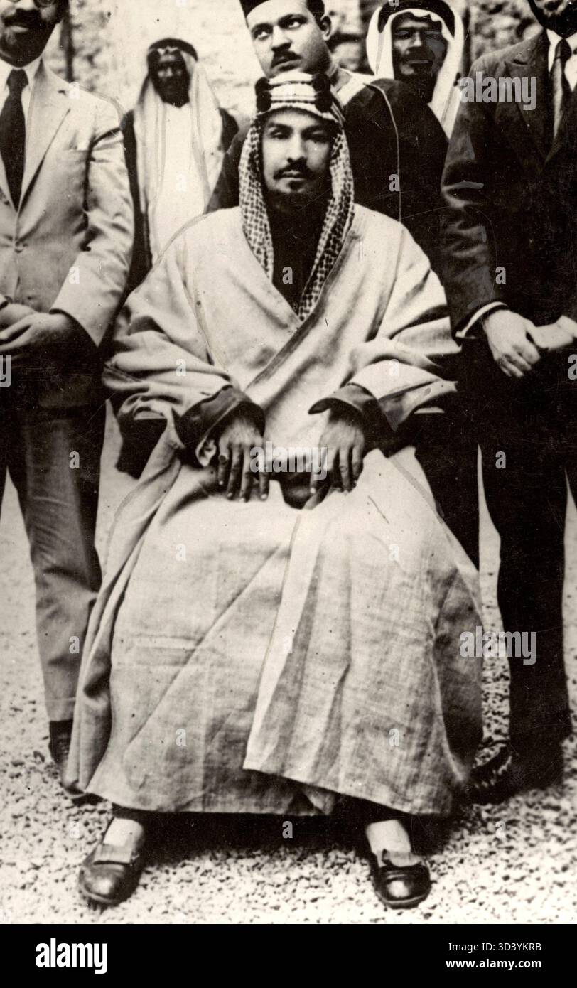 König Ibn Saud, der erste Monarch Saudi-Arabiens, 1928 in Mekka, Saudi-Arabien. Stockfoto