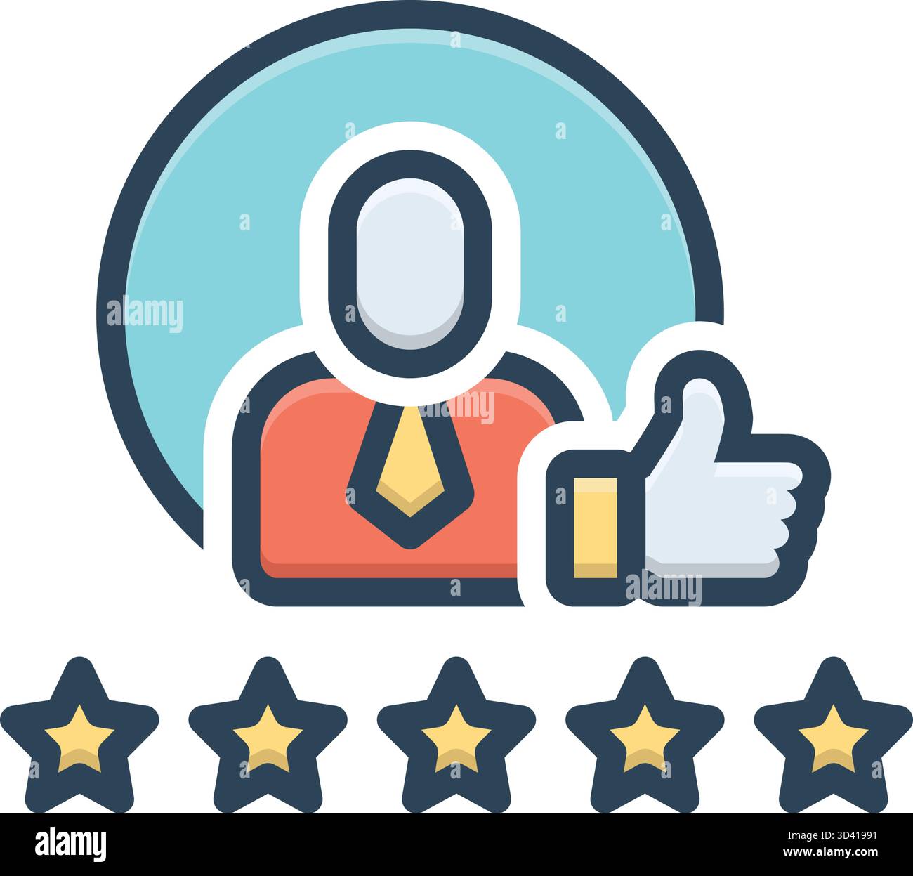 Symbol für Kundenzufriedenheit, Kunde Stock Vektor