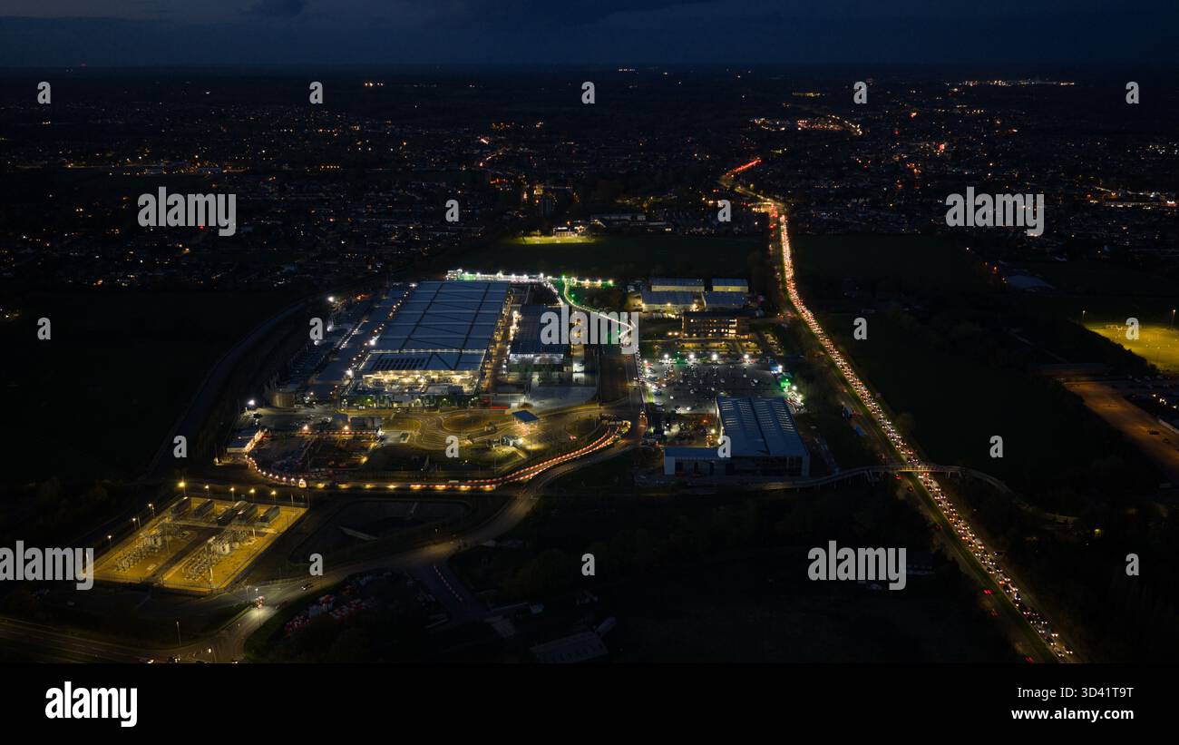Rechenzentrum im Bau bei Waltham Cross, England. Stockfoto
