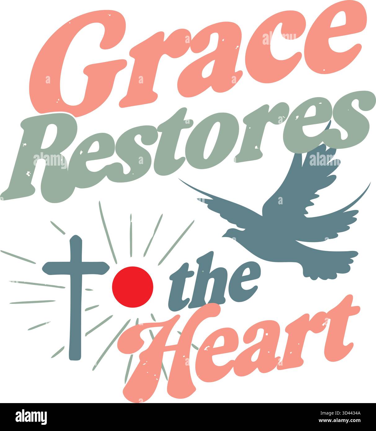 Grace stellt das Herz wieder her Stock Vektor