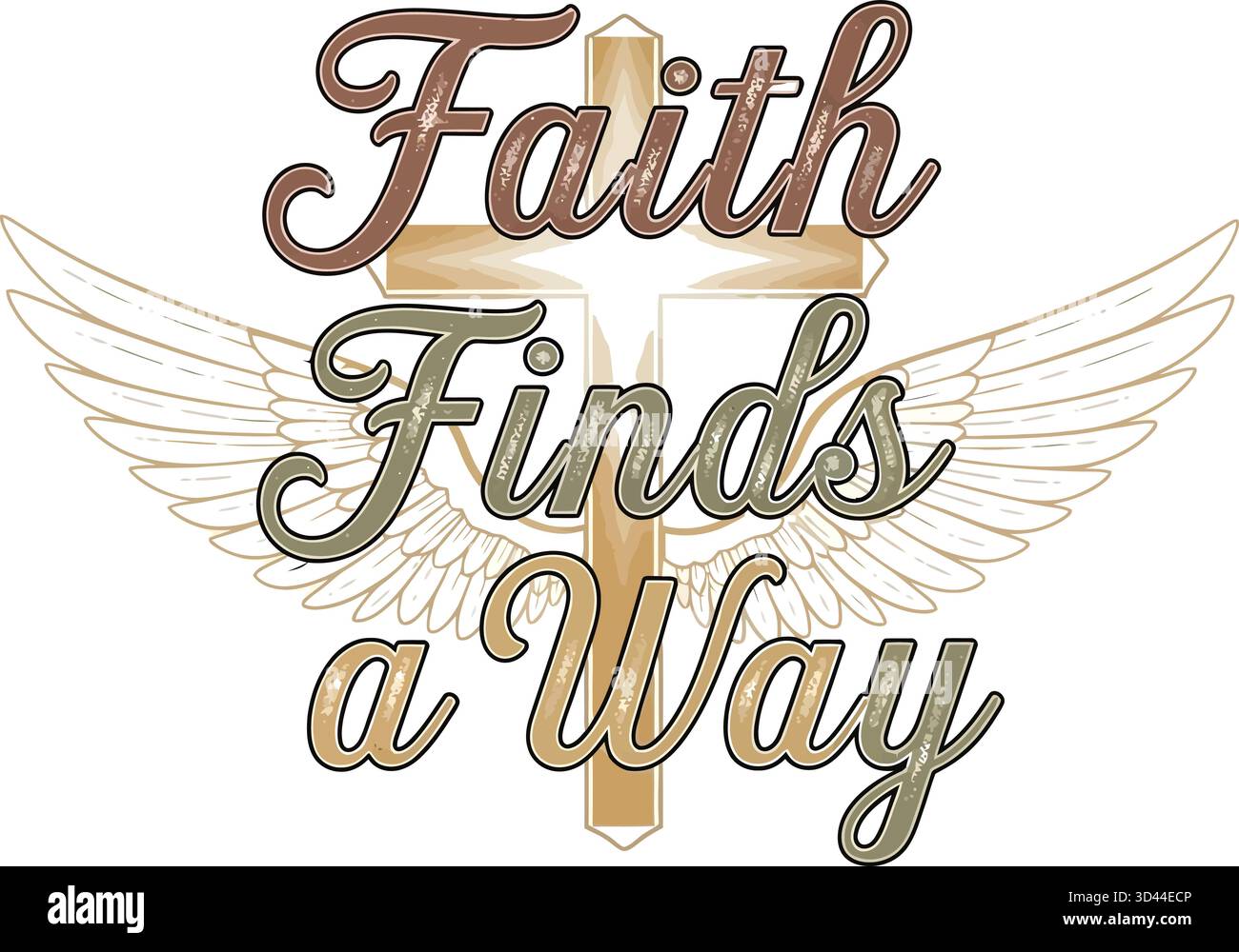 Inspirierendes Christian Quote Typografie-T-Shirt Stock Vektor