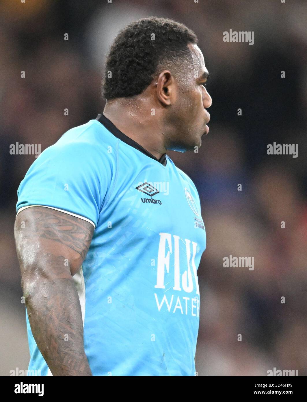 Twickenham, London, Großbritannien. November 2025. Quilter Nations Series Rugby, England gegen Fidschi; Josua Tuisova von Fidschi Credit: Action Plus Sports/Alamy Live News Stockfoto
