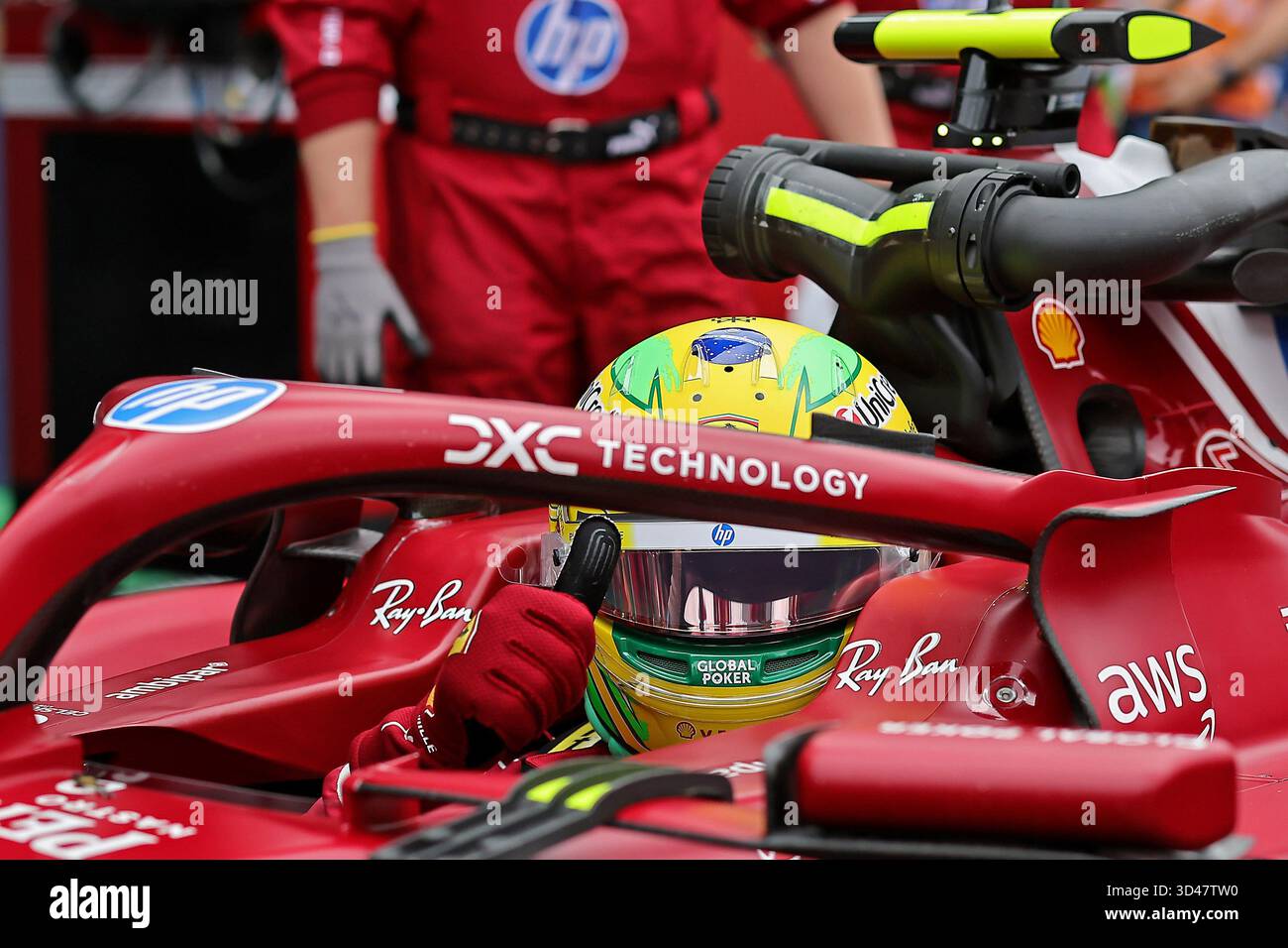 Sao Poulo, Brasilien. November 2025. Lewis Hamilton (GBR) Scuderia Ferrari SF-25 beim Sprint-Rennen des Formel 1 Grand Prix von Brasilien im Autodromo Jose Carlos Pace Credit: Action Plus Sports/Alamy Live News Stockfoto