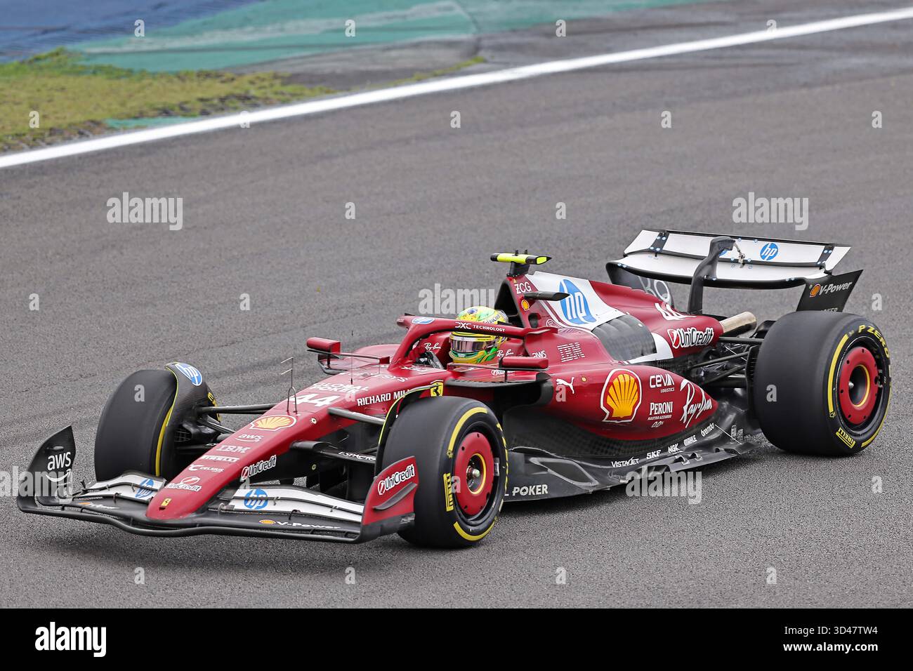 Sao Poulo, Brasilien. November 2025. Lewis Hamilton (GBR) Scuderia Ferrari SF-25 beim Sprint-Rennen des Formel 1 Grand Prix von Brasilien im Autodromo Jose Carlos Pace Credit: Action Plus Sports/Alamy Live News Stockfoto