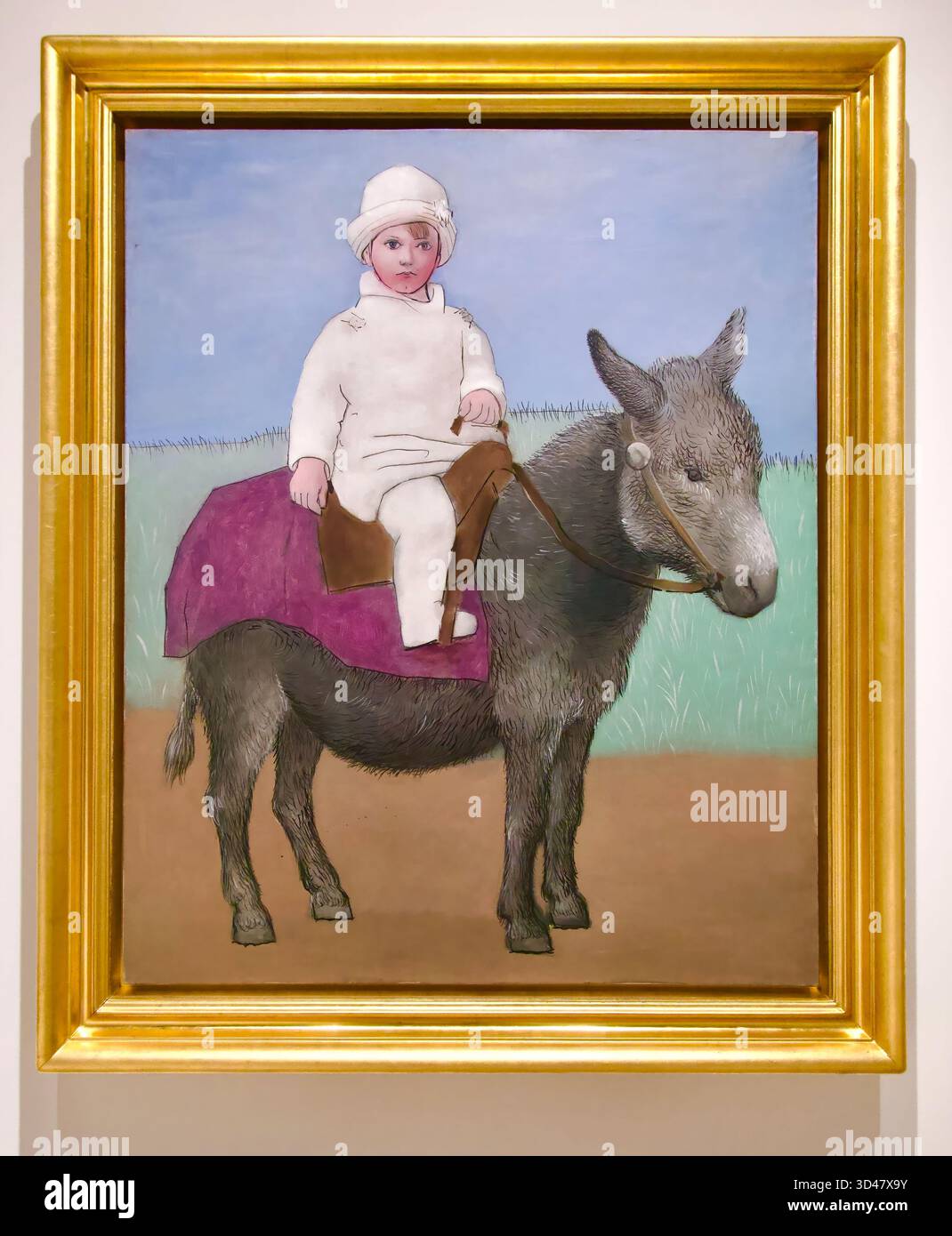 Paris 15 April 1923 Pablo Picassos Sohn Paul auf einem Eselöl auf Leinwand Gemälde Museo Picasso Málaga Calle San Agustín Malaga Andalusien Spanien Europa Stockfoto