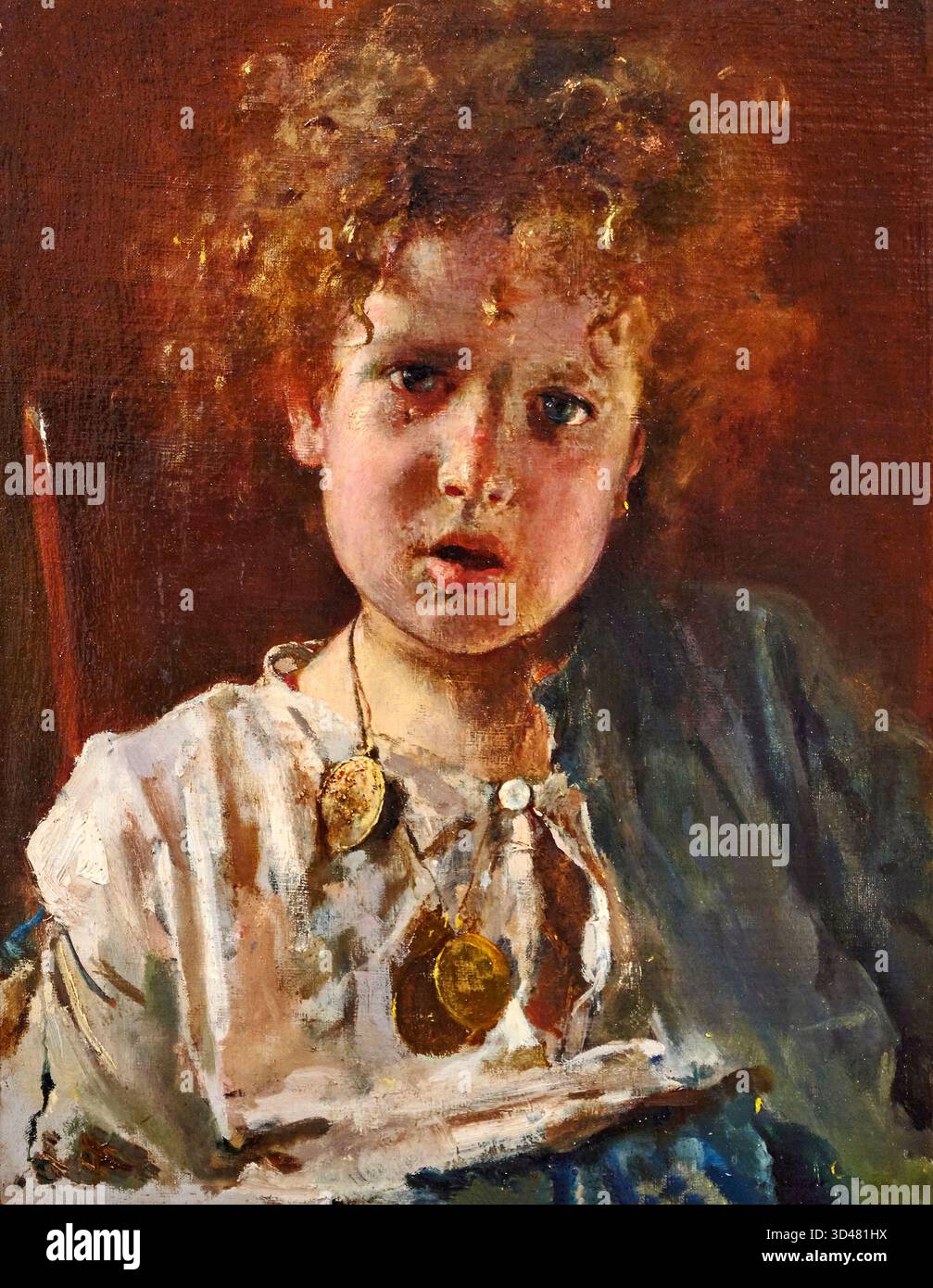 Scugnizzo - olio su tela - Gaetano Esposito - 1880 - Pescara, Museo dell'Ottocento, Fondazione Di Persio Pallotta Stockfoto