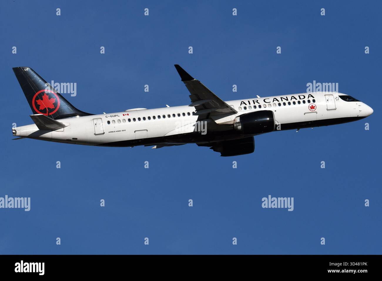 AIR CANADA AIRBUS (BOMBARDIER) A220-300 C-GUPL. Stockfoto