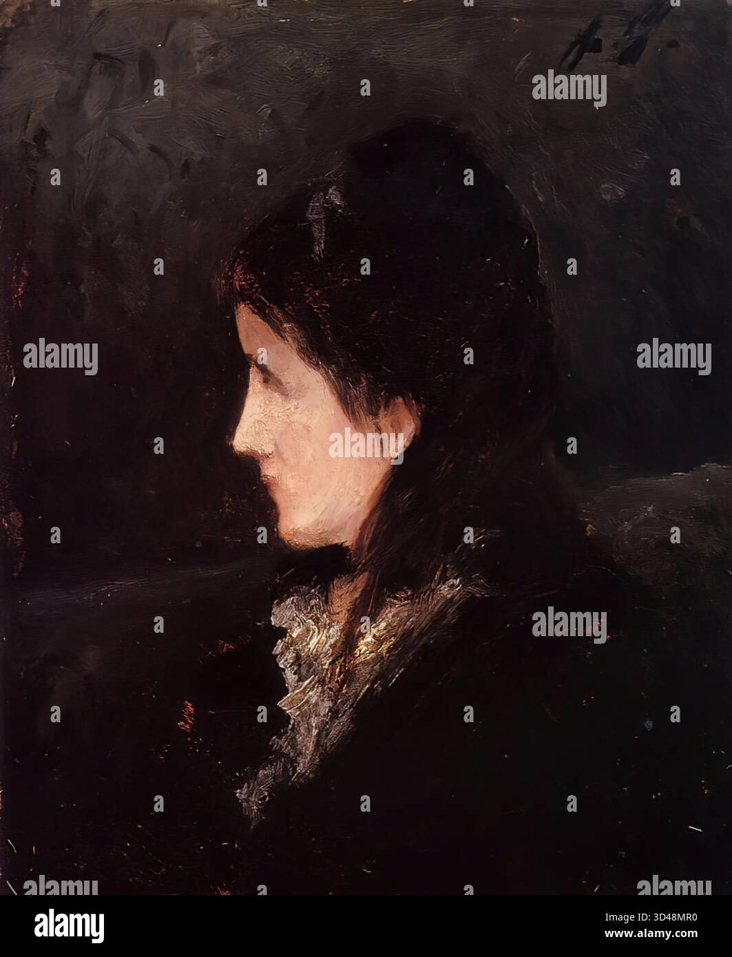 Porträt von Ingeborg Thaulow (1877) von Paul Gauguin – verfeinertes frühimpressionistisches Porträt, ausgestellt in der NY Carlsberg Glyptotek. Stock Vektor