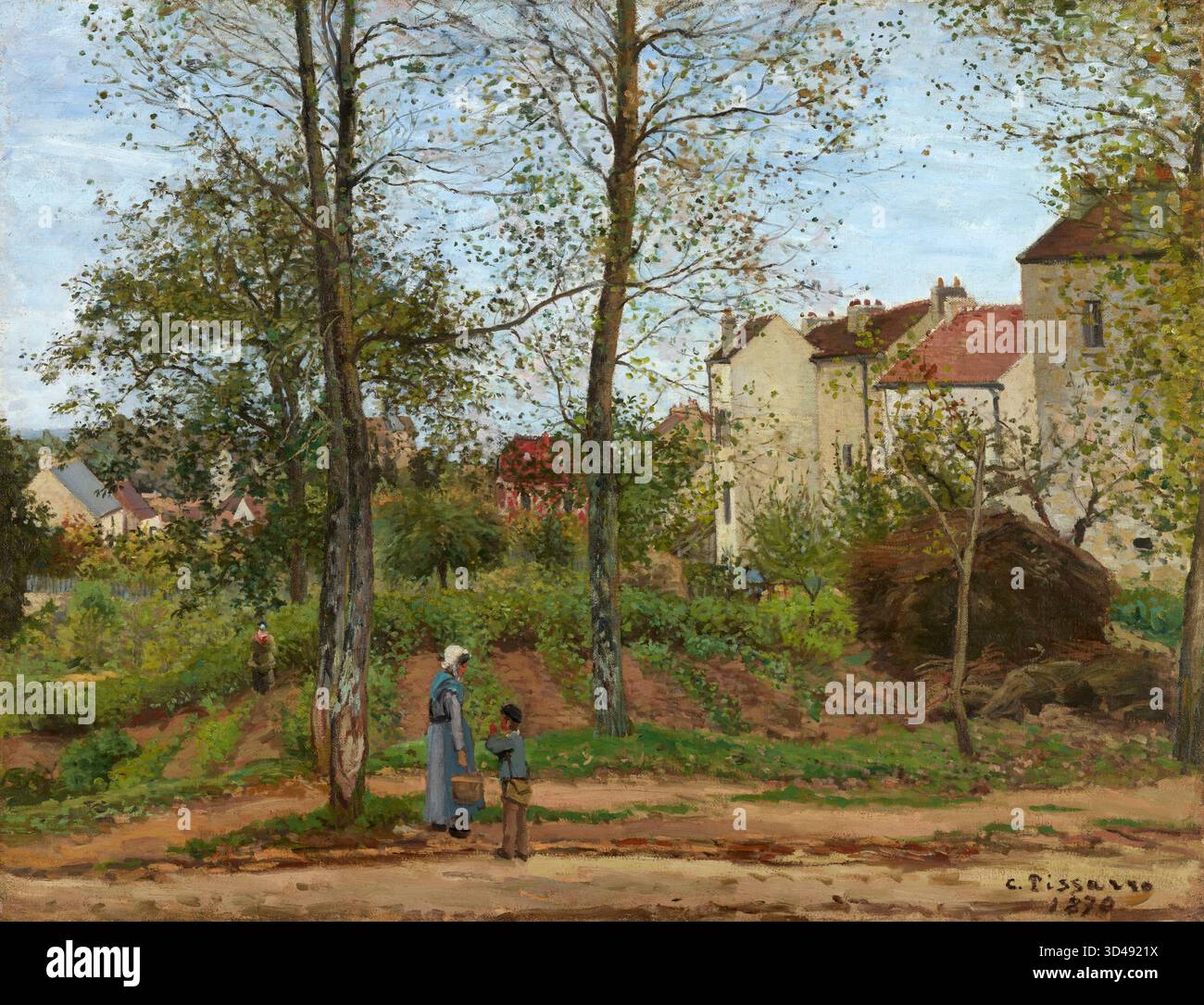 Landschaft in Louveciennes (Herbst). Camille Pissarro. 1870. Stockfoto
