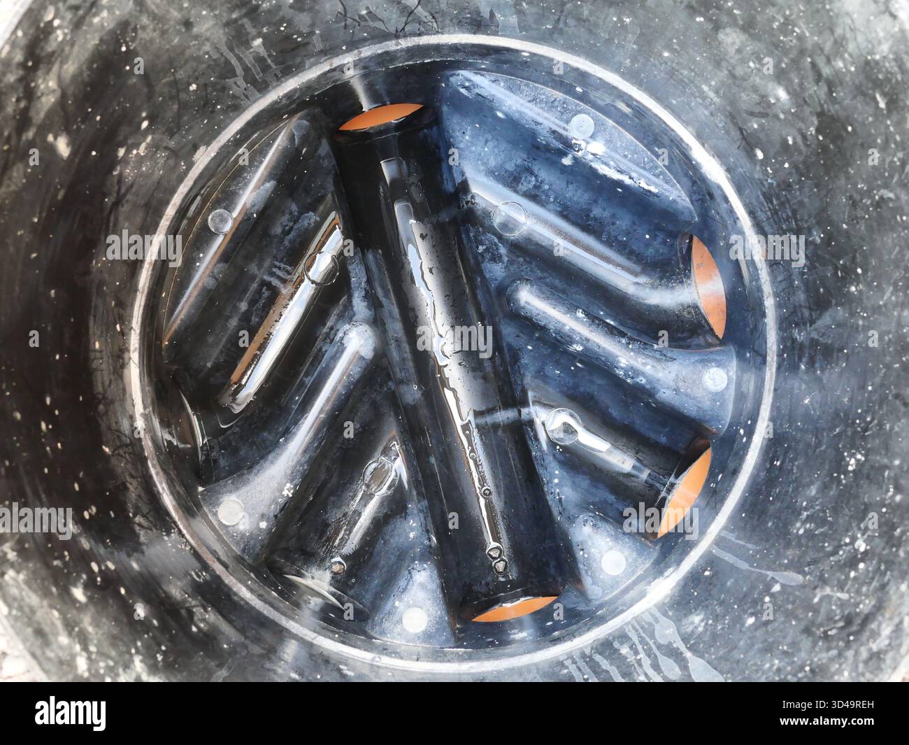 Wohnhaus bauen Entwässerungskammer Stockfoto