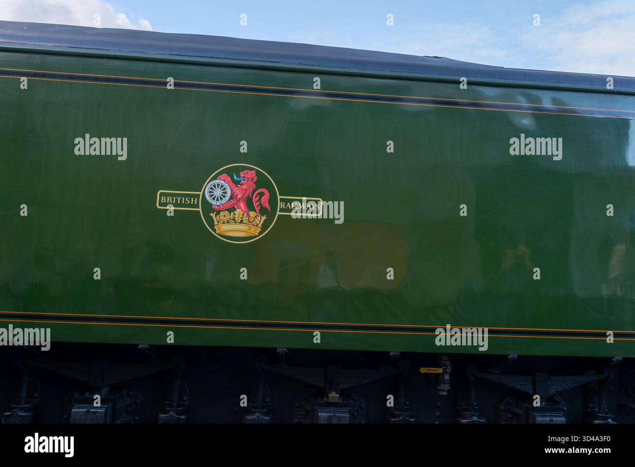 Logo der British Railways auf grünem Flying Scotsman-Tender Stockfoto