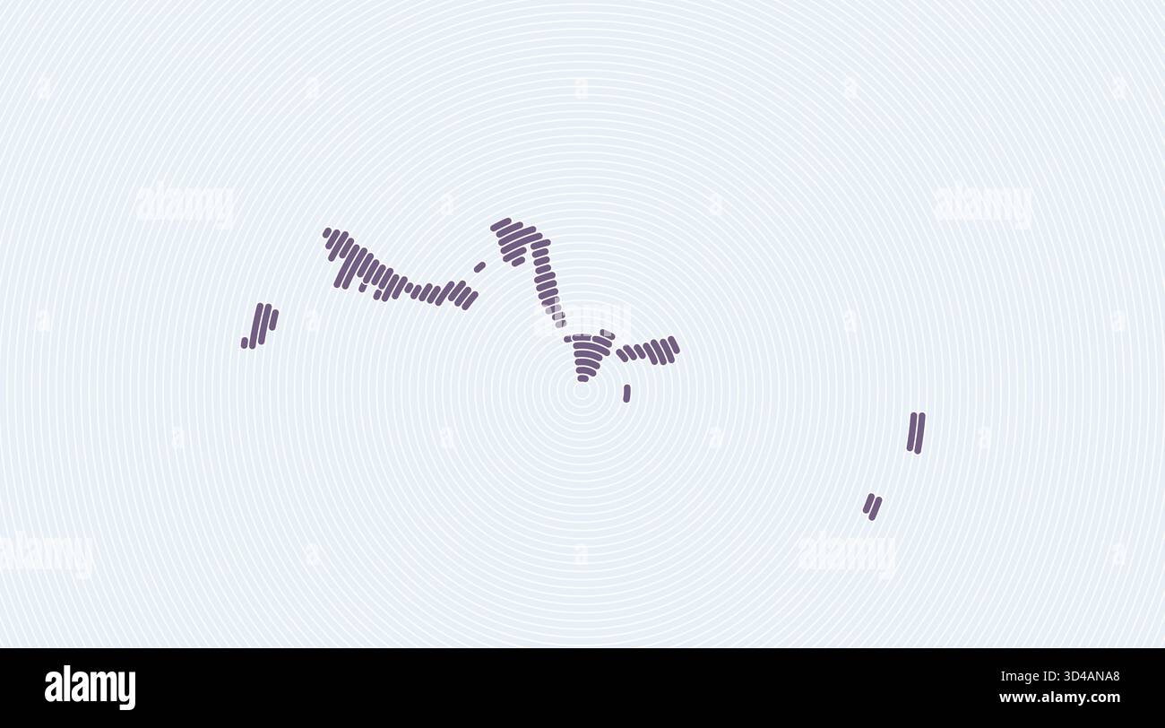 Turks- und Caicosinseln Formen Ringe. Länderkarte aus gestapelten Kreisen. Turks- und Caicosinseln Grenzform. Stock Vektor