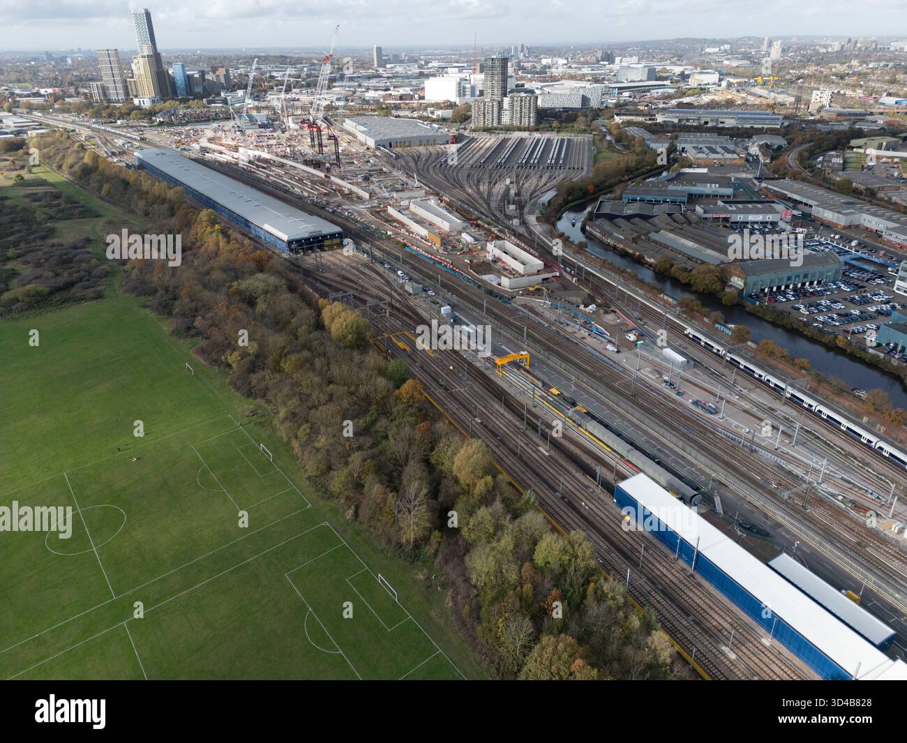 Bauarbeiten am Old Oak HS2, London Stockfoto